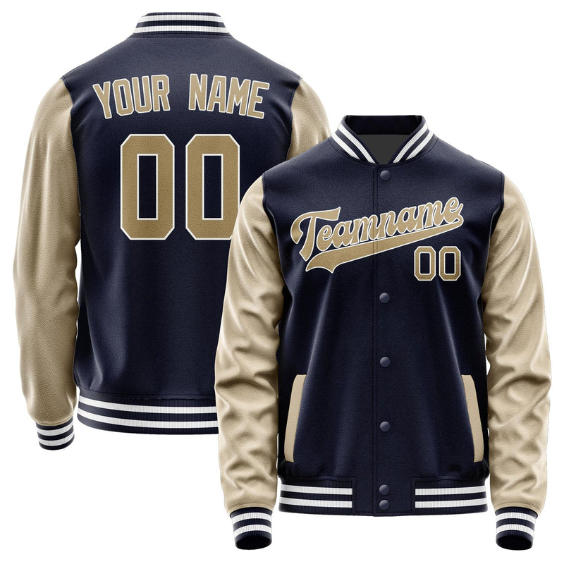 Custom Navy Light Khaki Jacket JA1111251118B31825