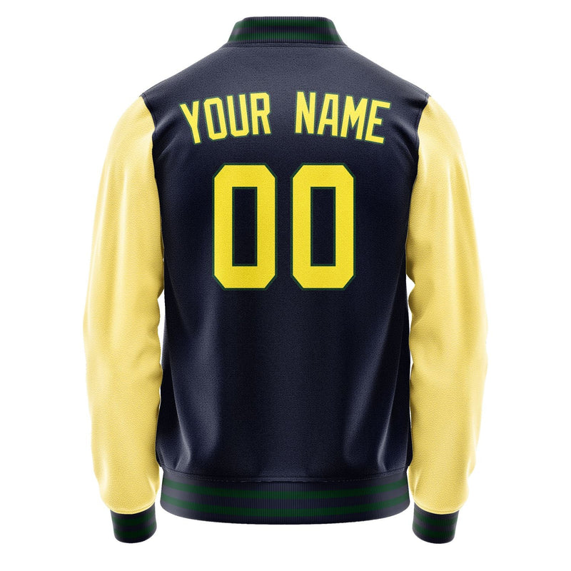 Custom Navy Light Yellow Jacket JA1111261105B30526