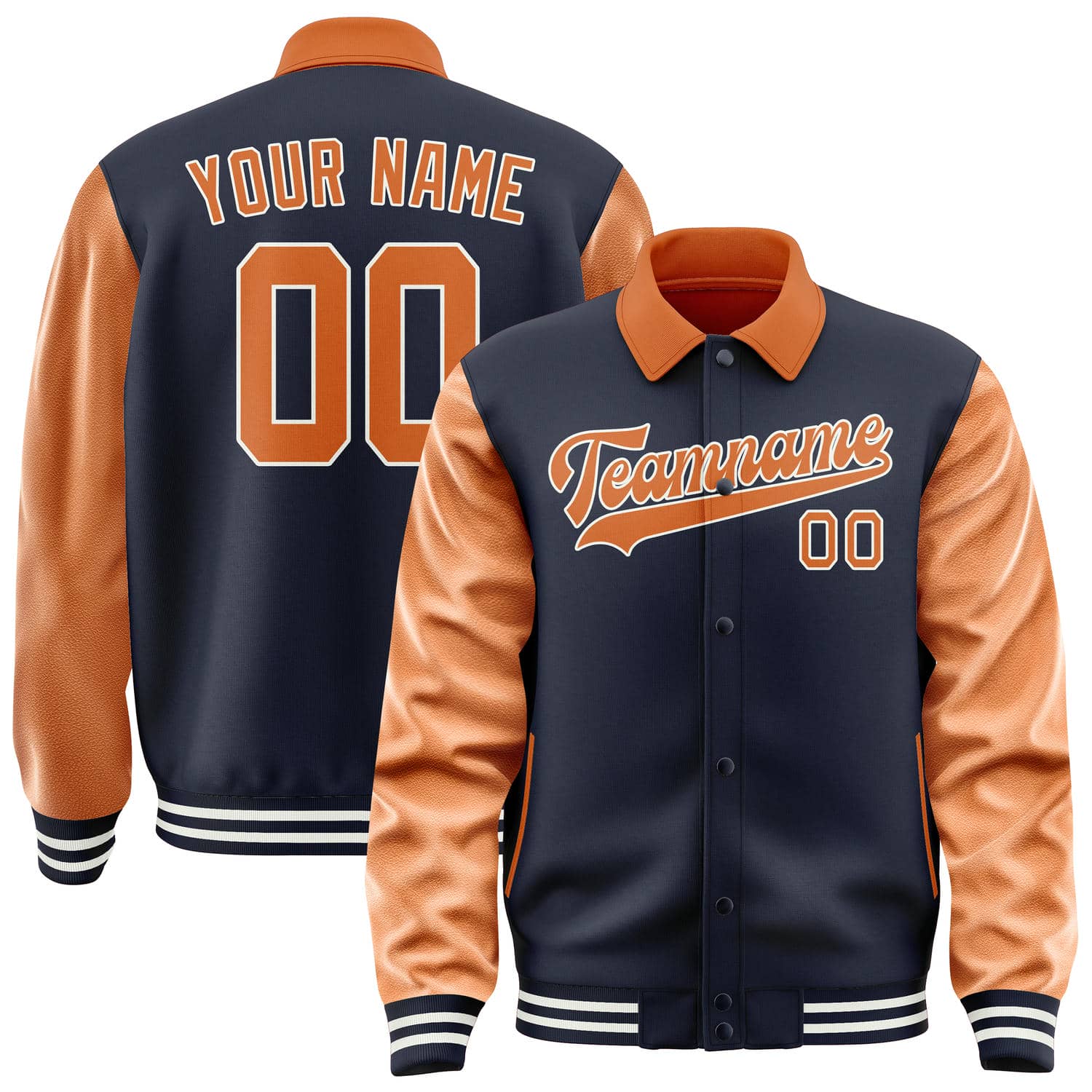 Custom Navy Orange Jacket