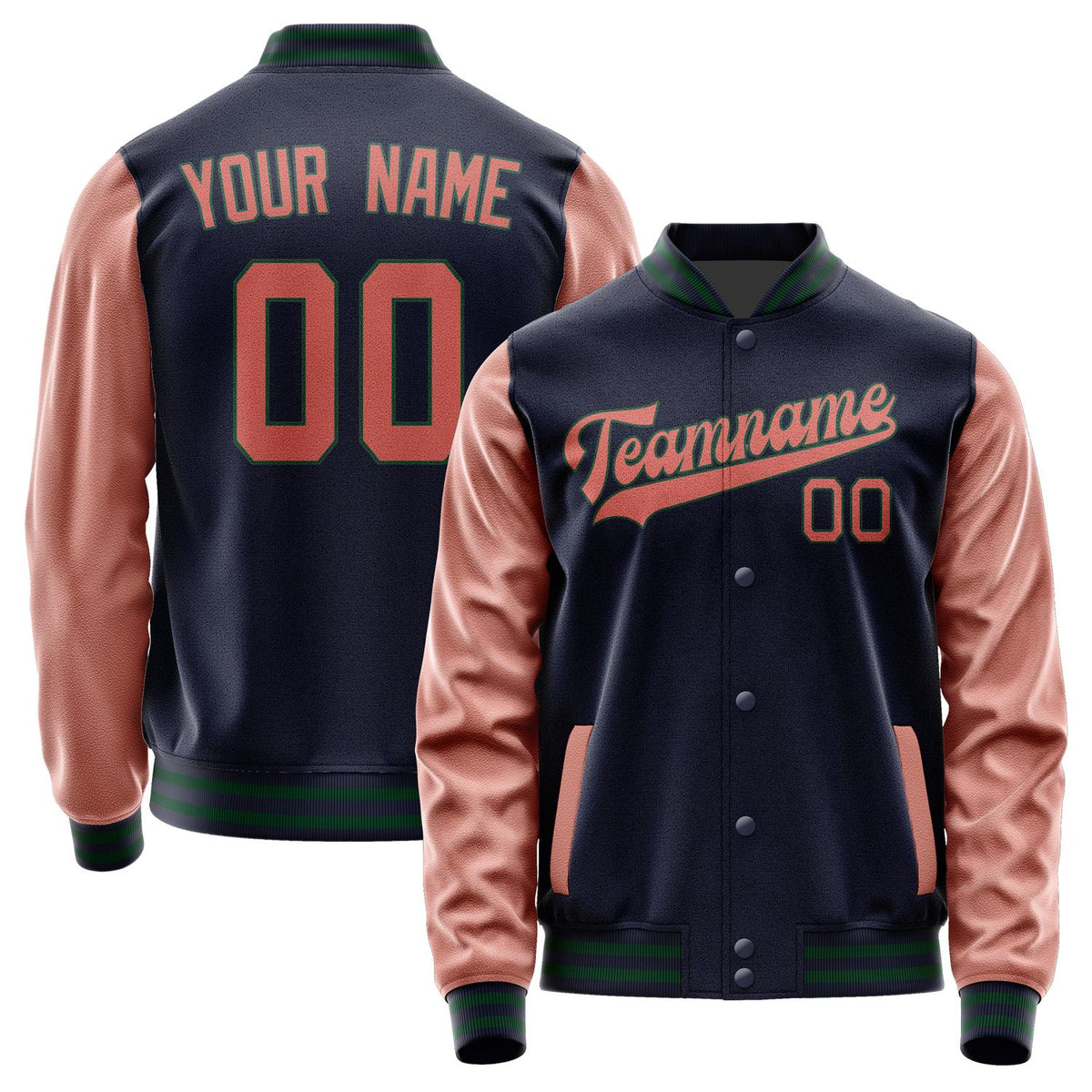 Custom Navy Copper Rose Jacket JA1111291105B30529