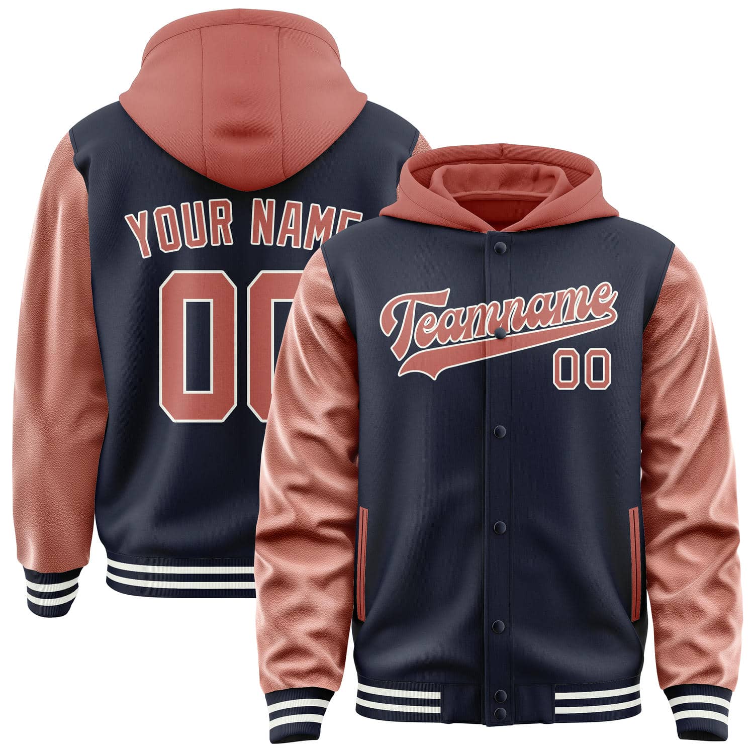 Custom Navy Copper Rose Jacket