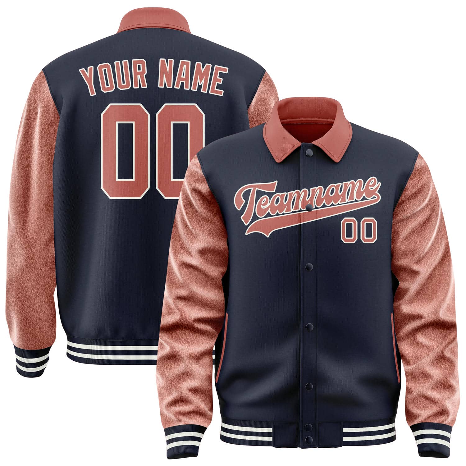 Custom Navy Copper Rose Jacket