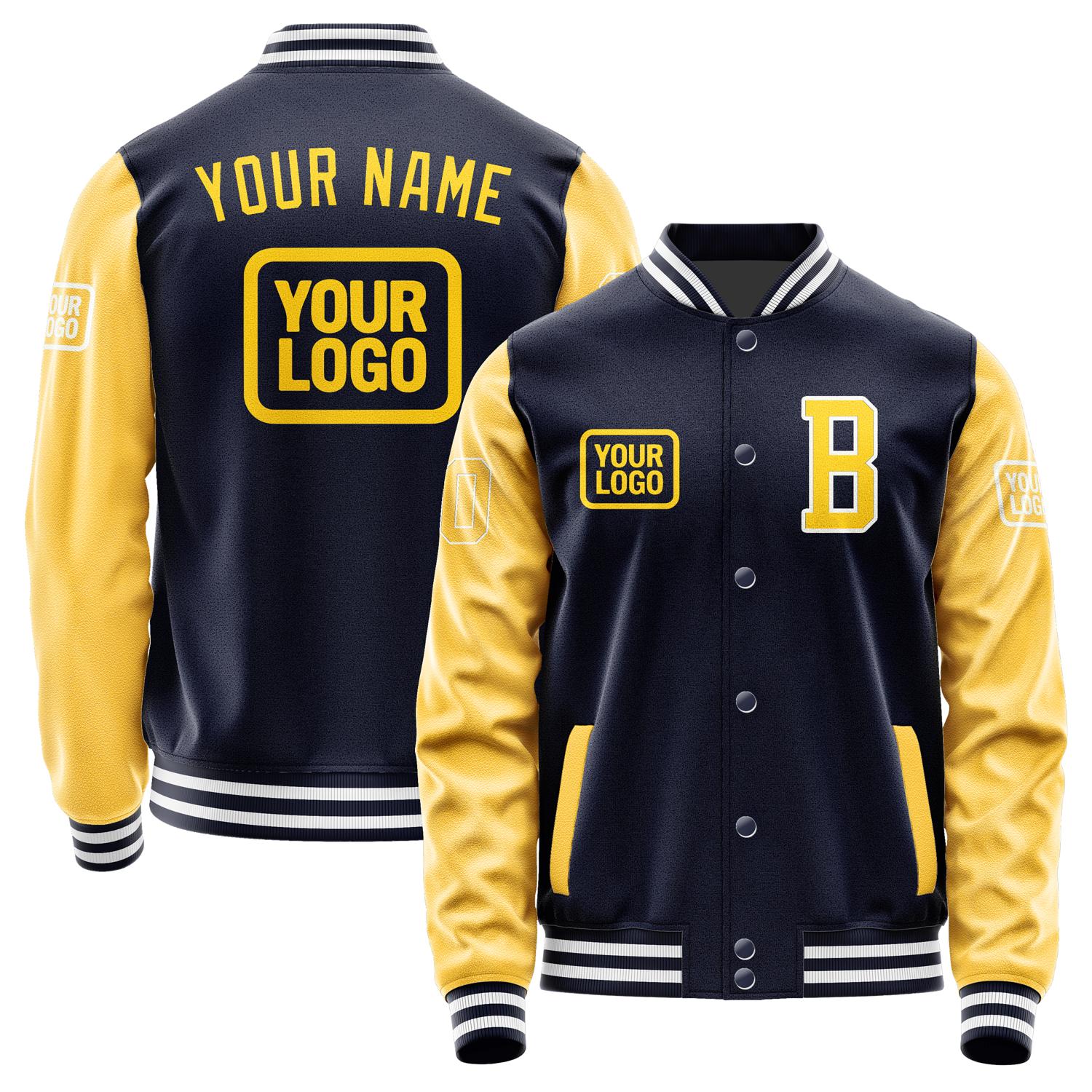 Custom Navy Gold Jacket JA111130111818303018