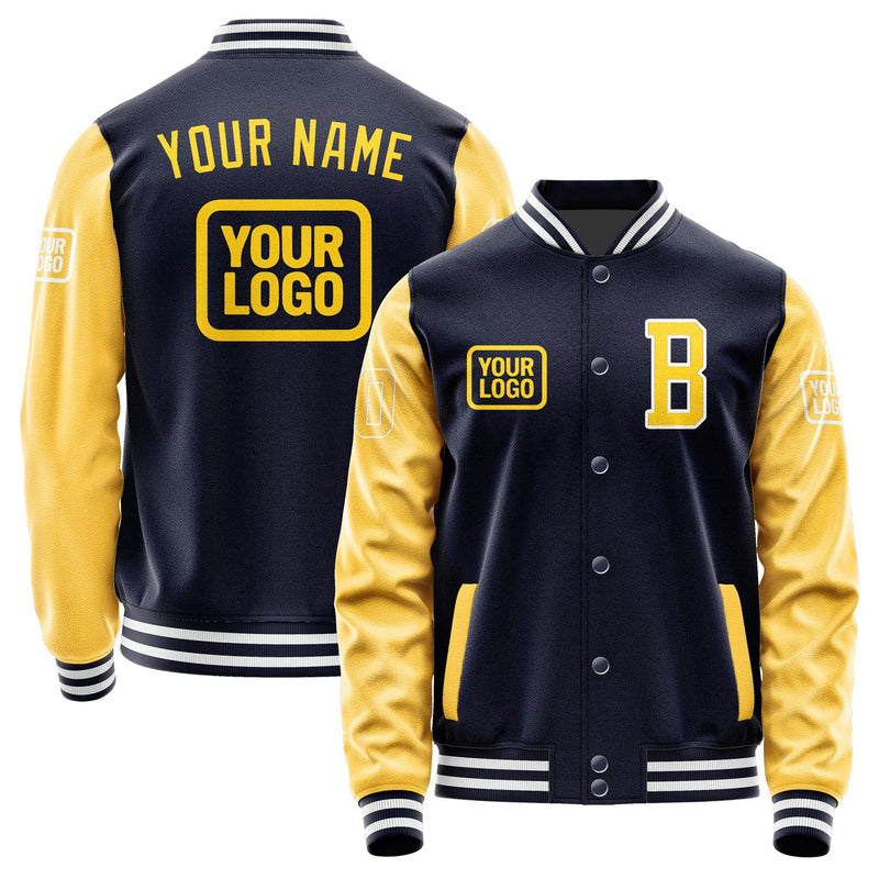 Custom Navy Gold Jacket JA111130111818303018