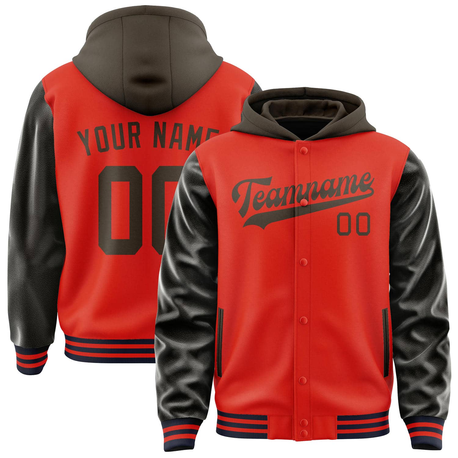 Custom Orange Red Brown Jacket