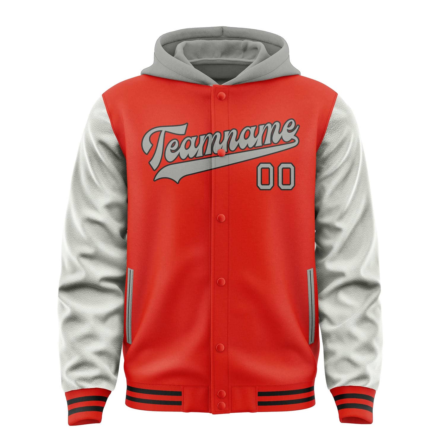 Custom Orange Red Gray Jacket