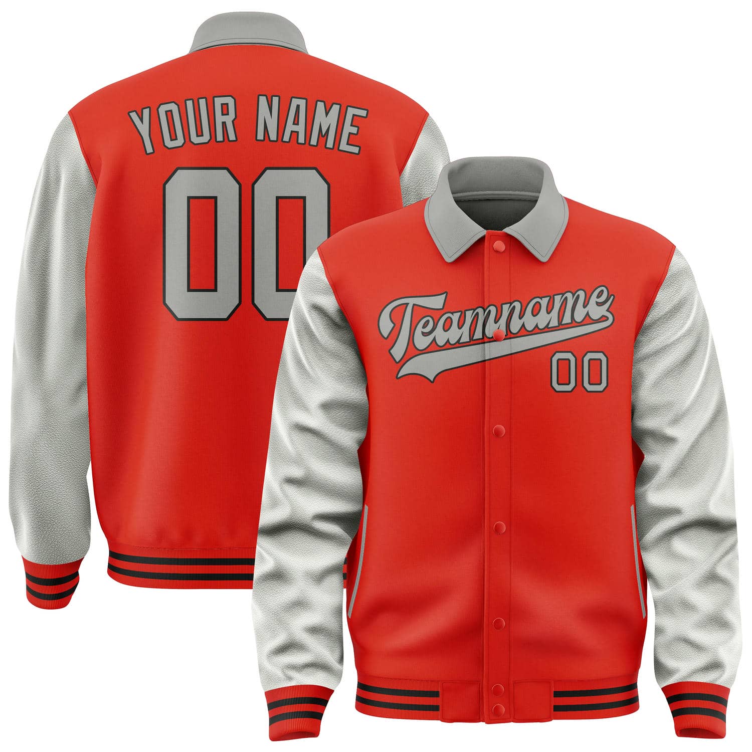 Custom Orange Red Gray Jacket