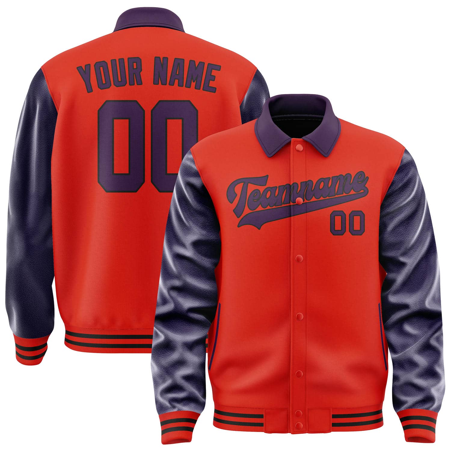Custom Orange Red Purple Jacket