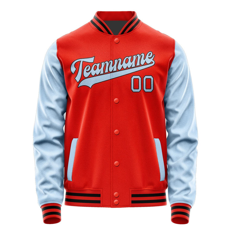 Custom Orange Red Light Blue Jacket JA1212081217B31708