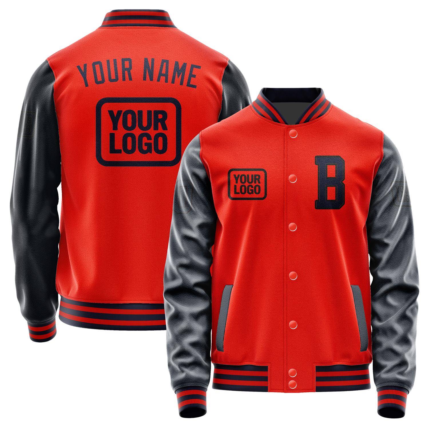 Custom Orange Red Navy Jacket JA121211111217111117