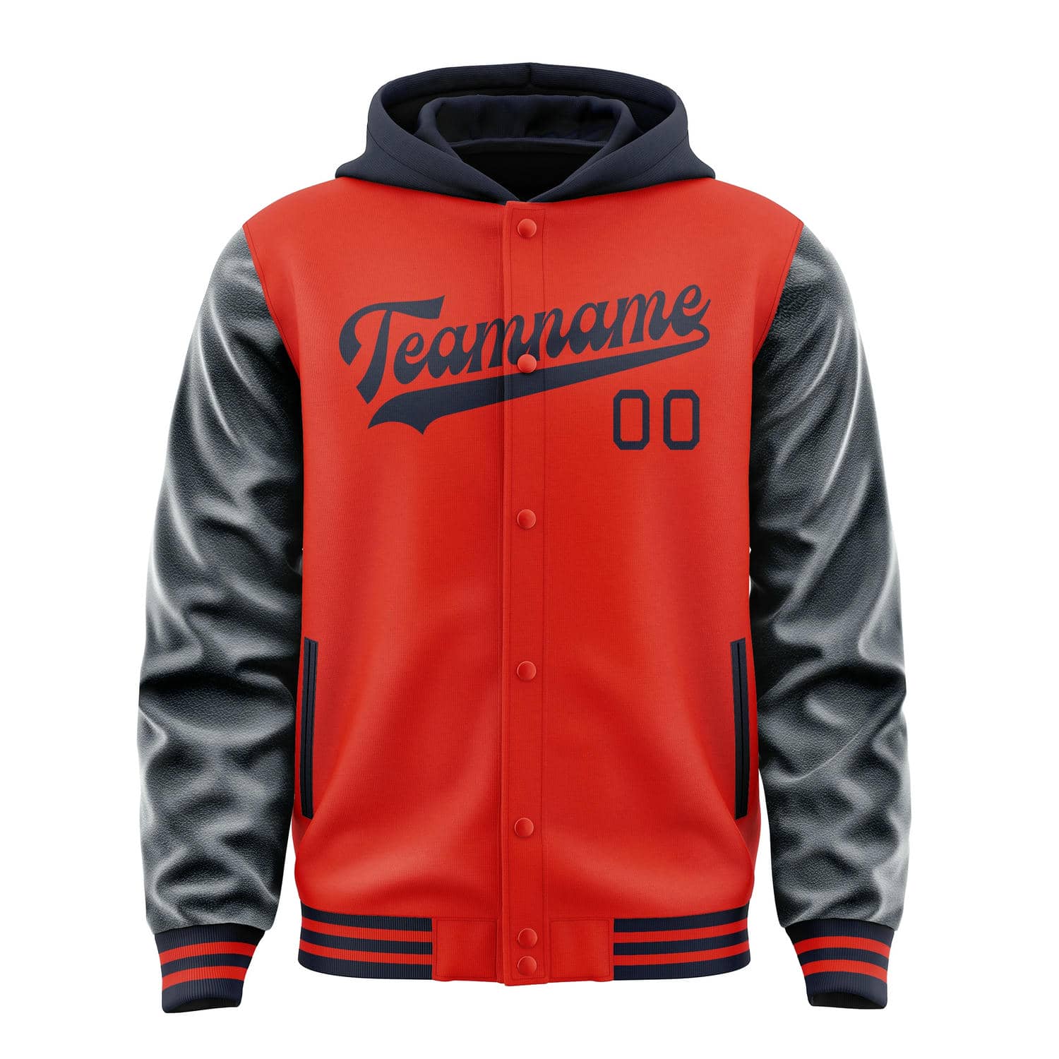 Custom Orange Red Navy Jacket