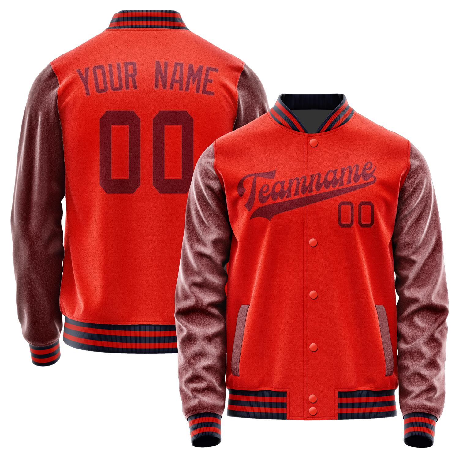 Custom Orange Red Crimson Red Jacket JA1212151112B31215