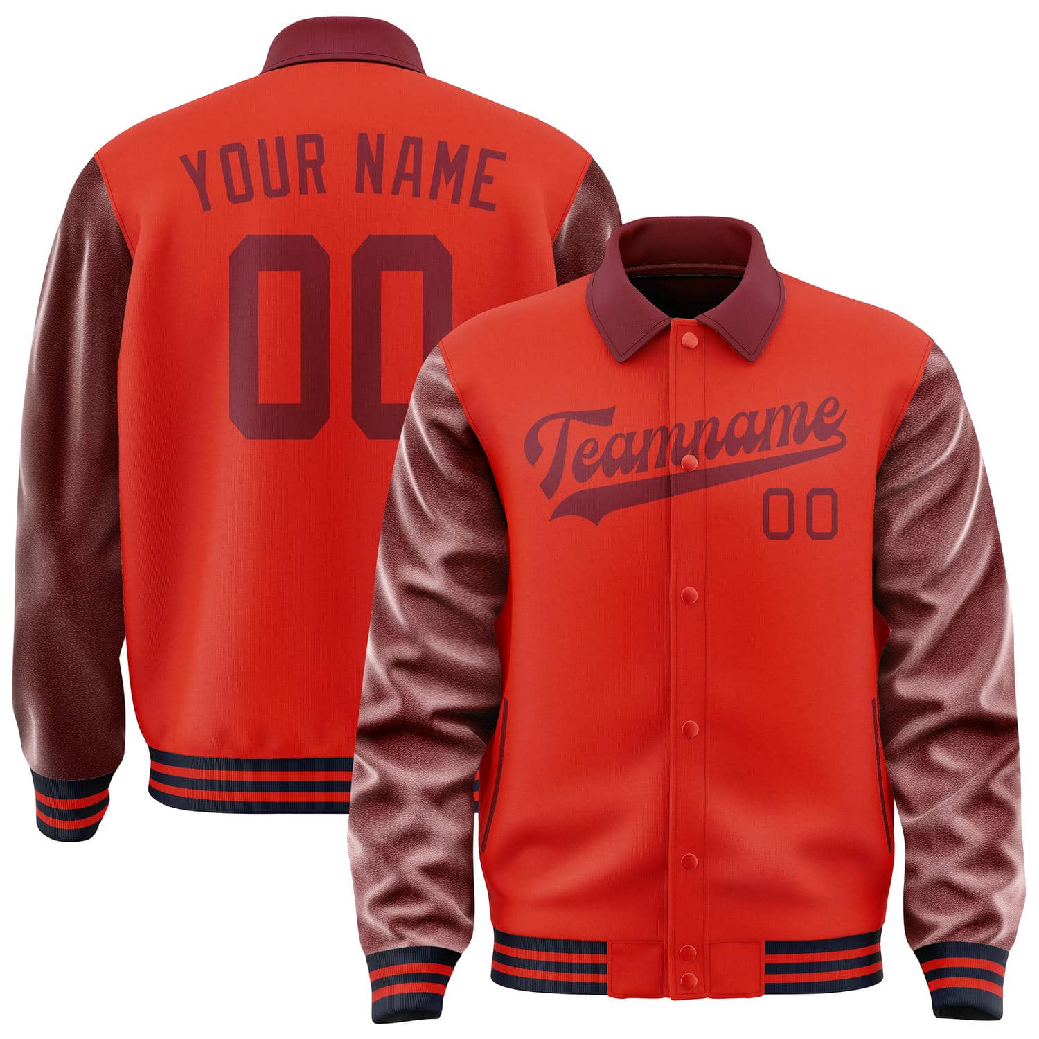 Custom Orange Red Crimson Red Jacket