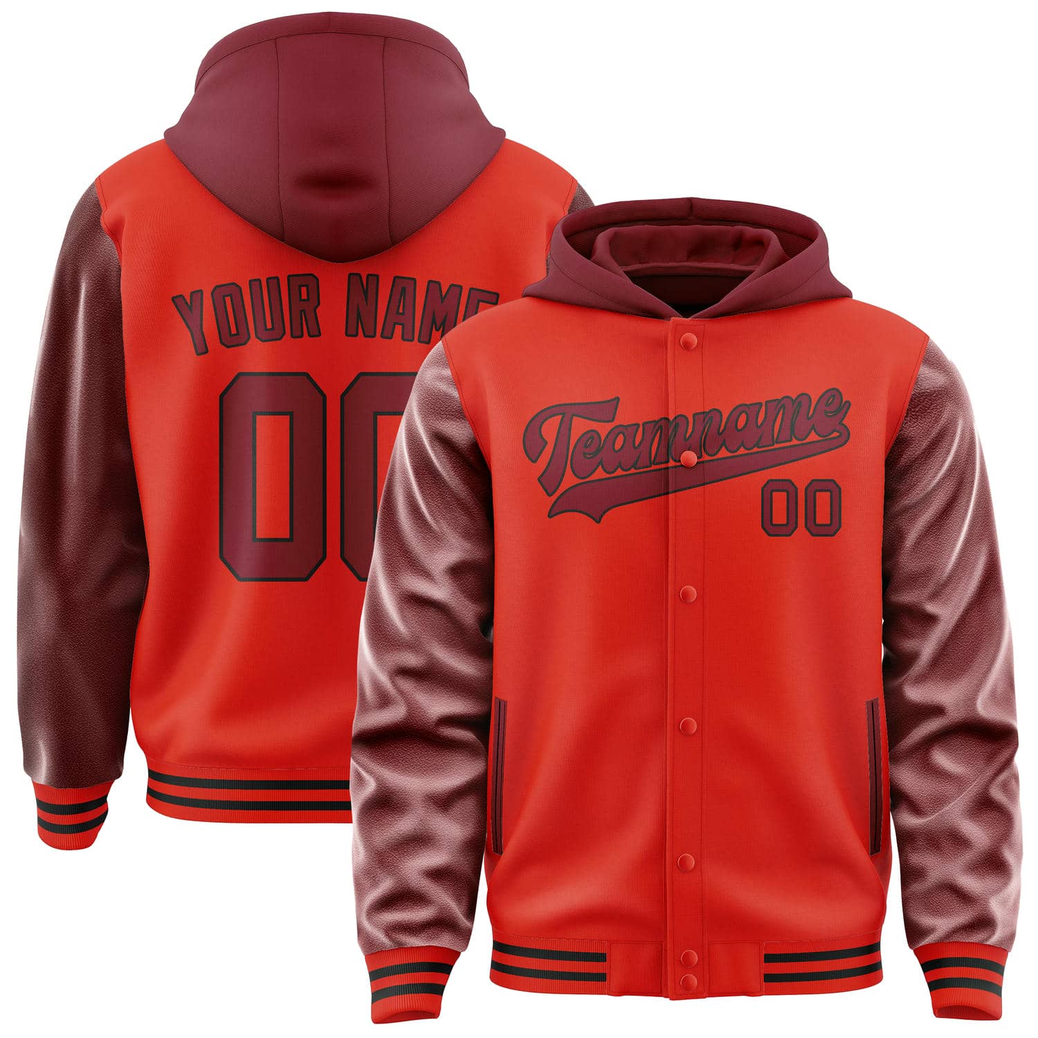 Custom Orange Red Crimson Red Jacket