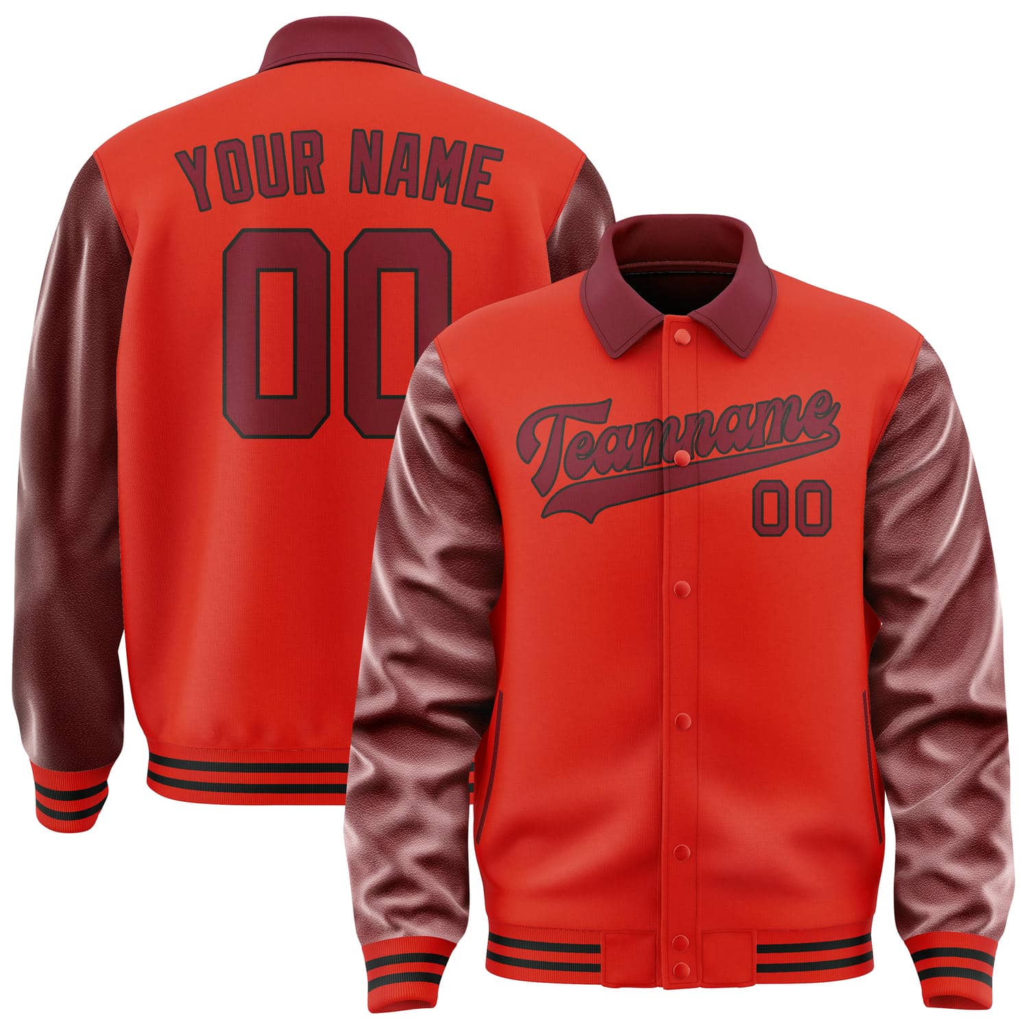 Custom Orange Red Crimson Red Jacket