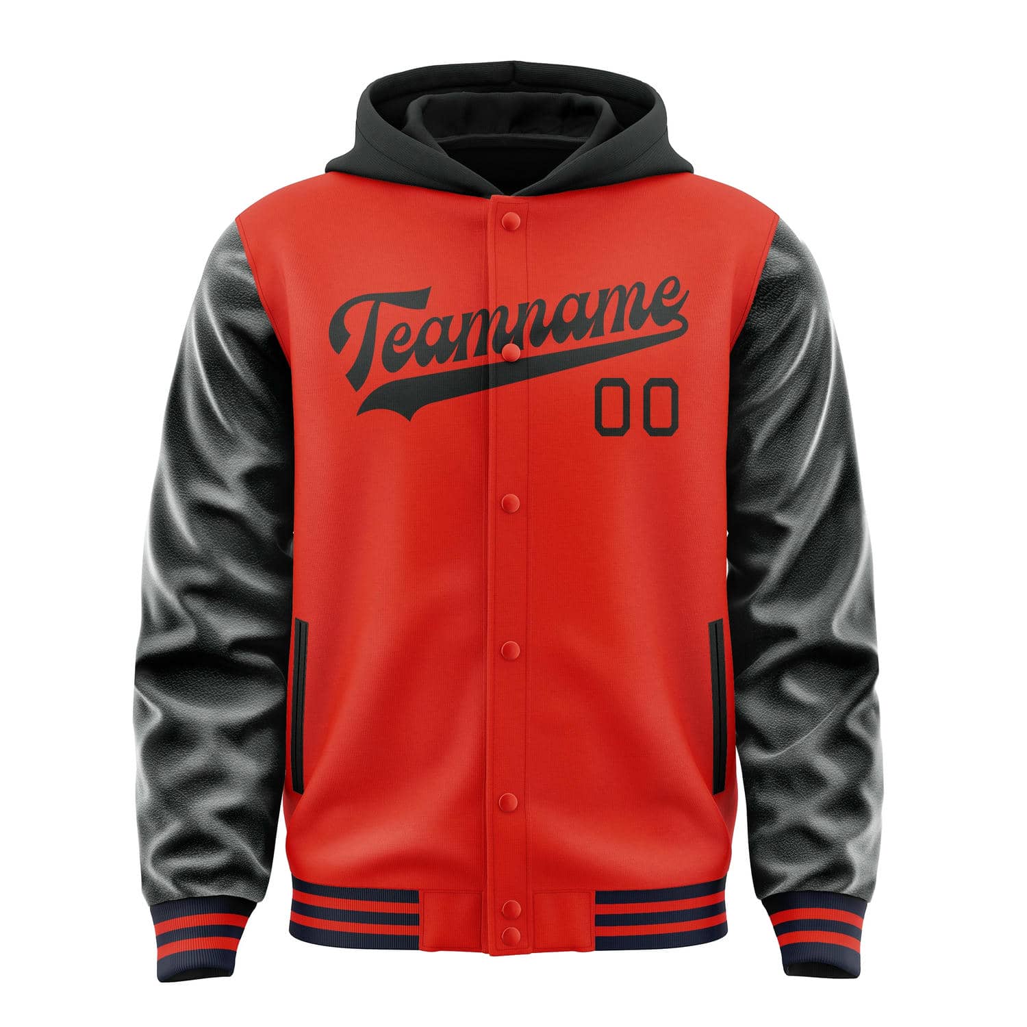 Custom Orange Red Black Jacket