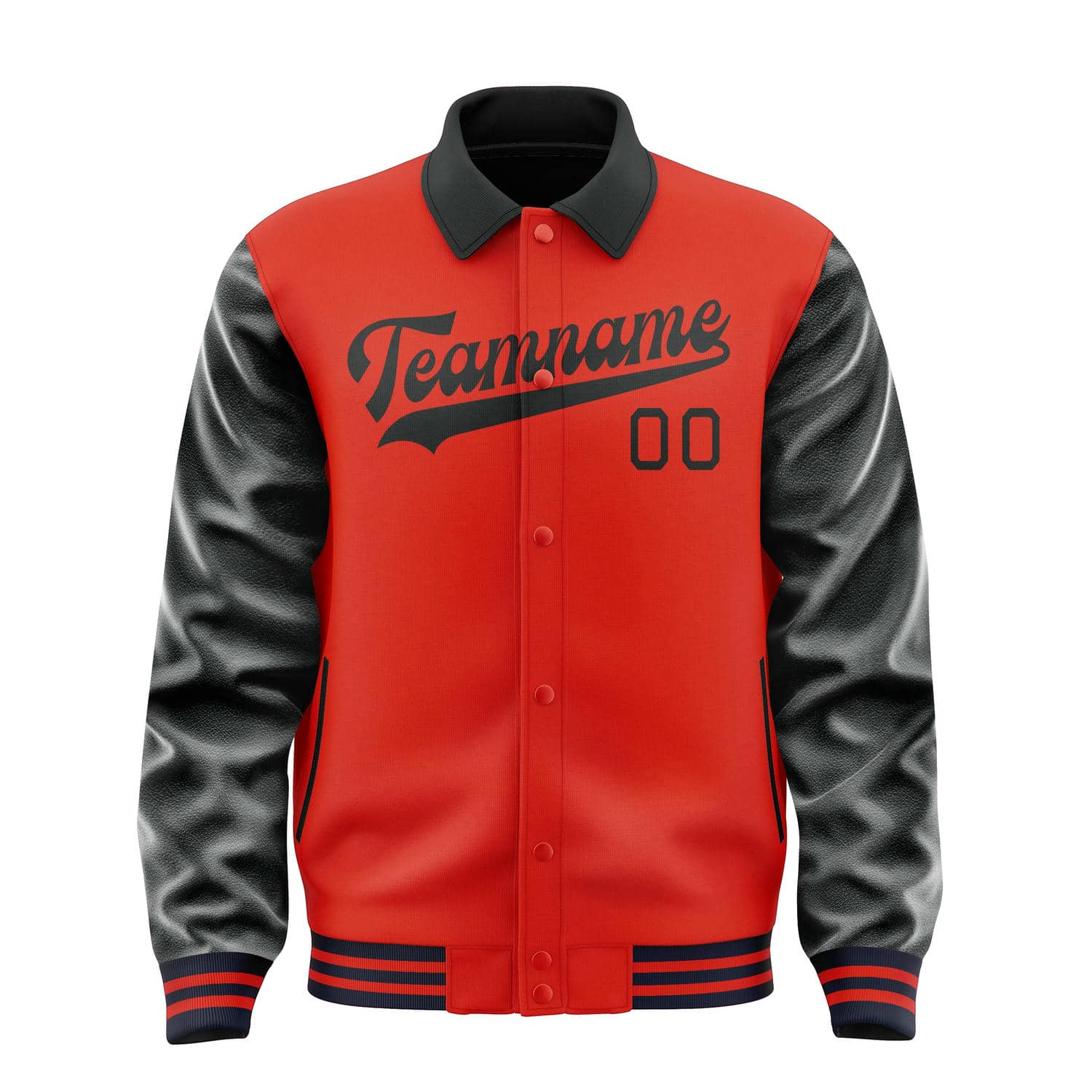 Custom Orange Red Black Jacket