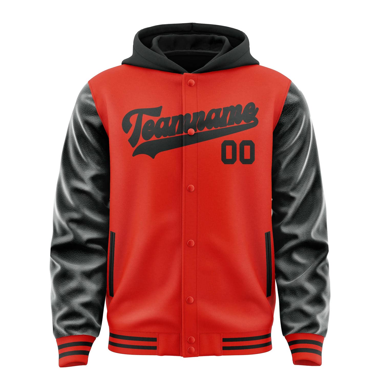 Custom Orange Red Black Jacket