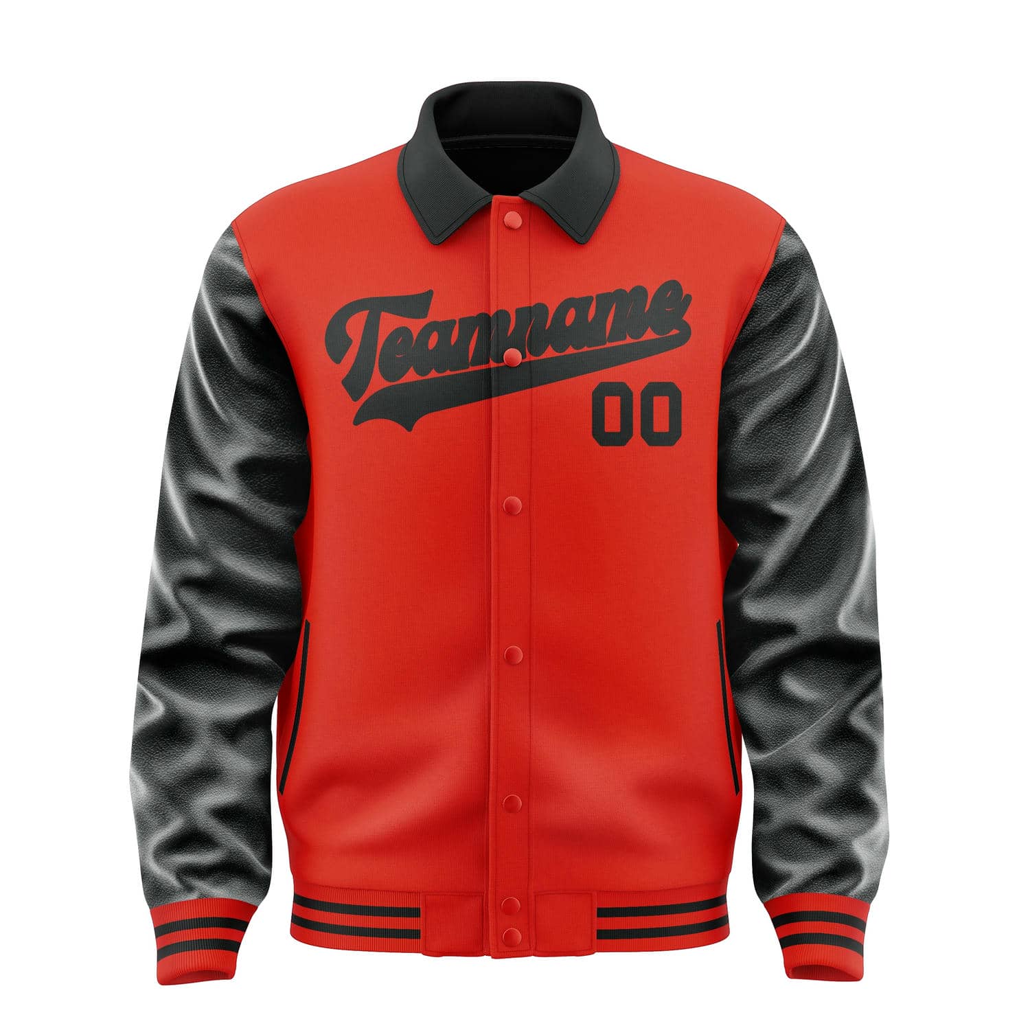 Custom Orange Red Black Jacket