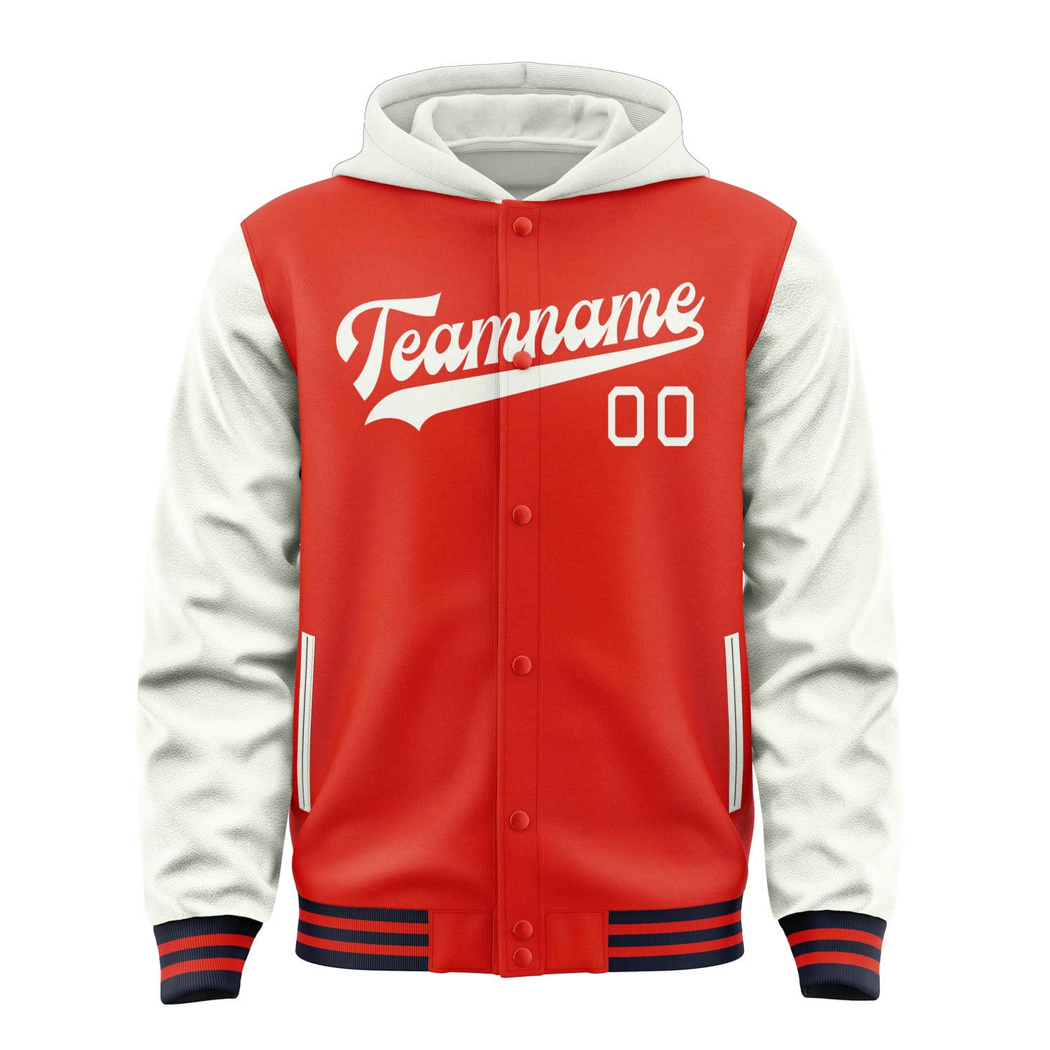 Custom Orange Red White Jacket