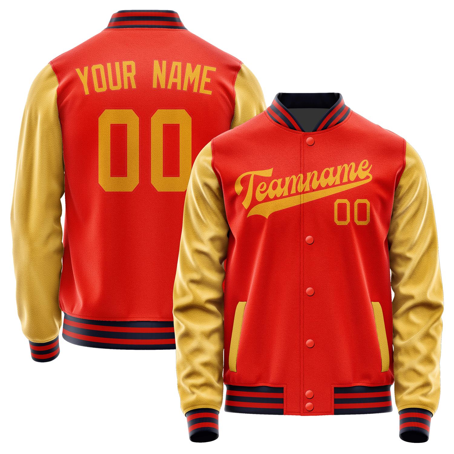 Custom Orange Red Yellow Jacket JA1212191112B31219