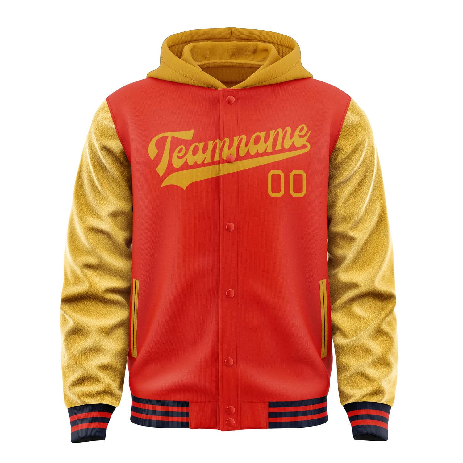Custom Orange Red Yellow Jacket