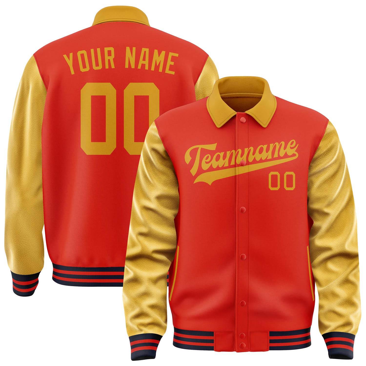 Custom Orange Red Yellow Jacket