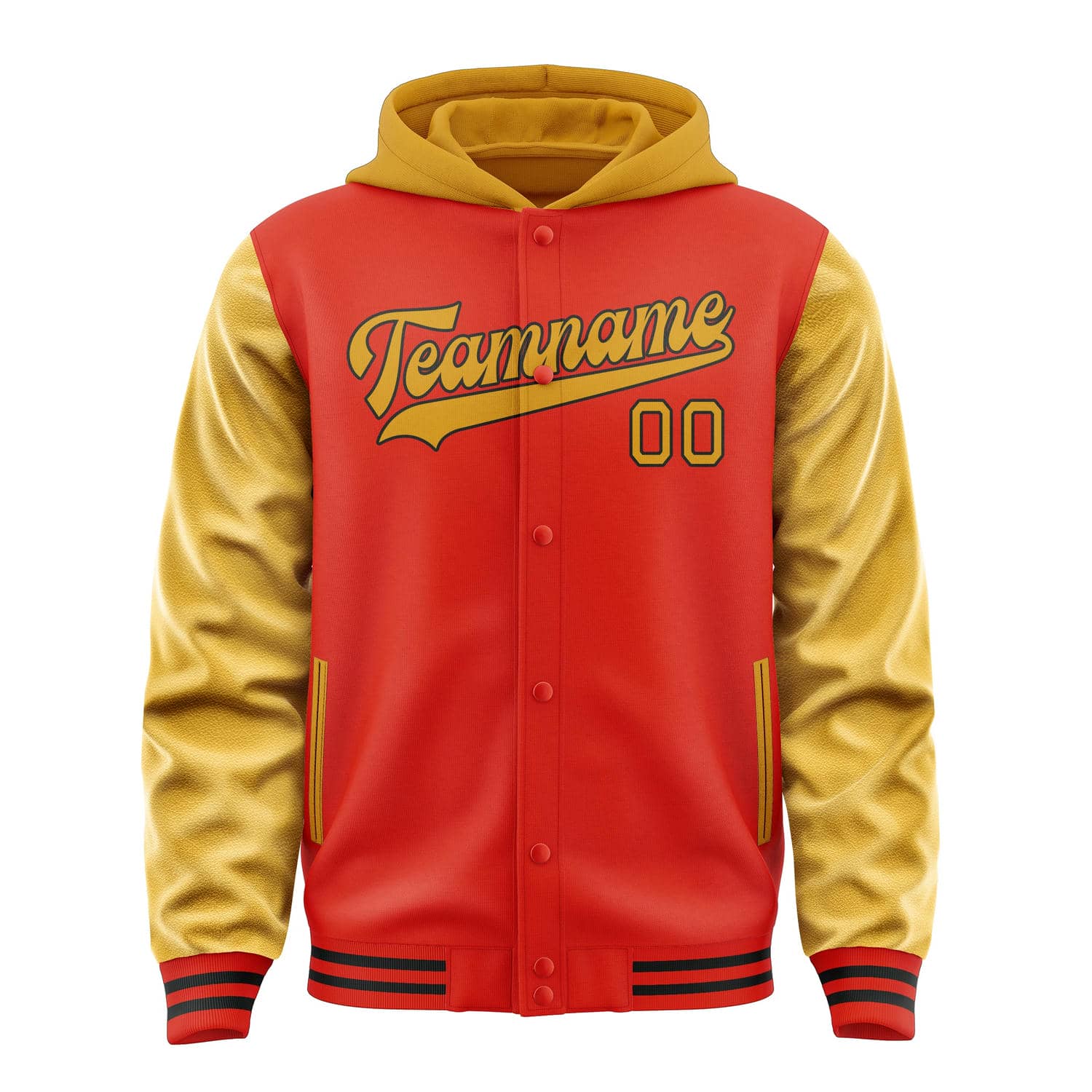 Custom Orange Red Yellow Jacket