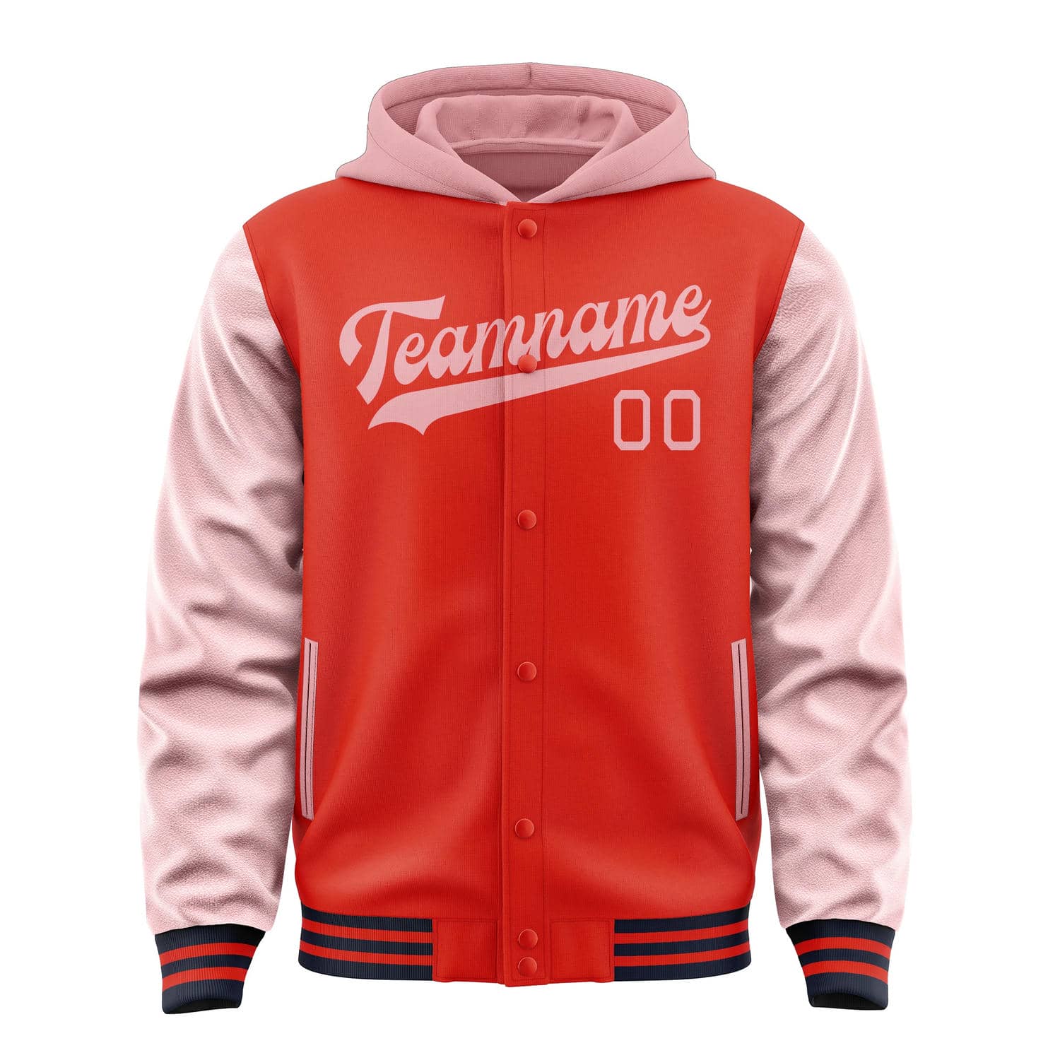 Custom Orange Red Light Pink Jacket