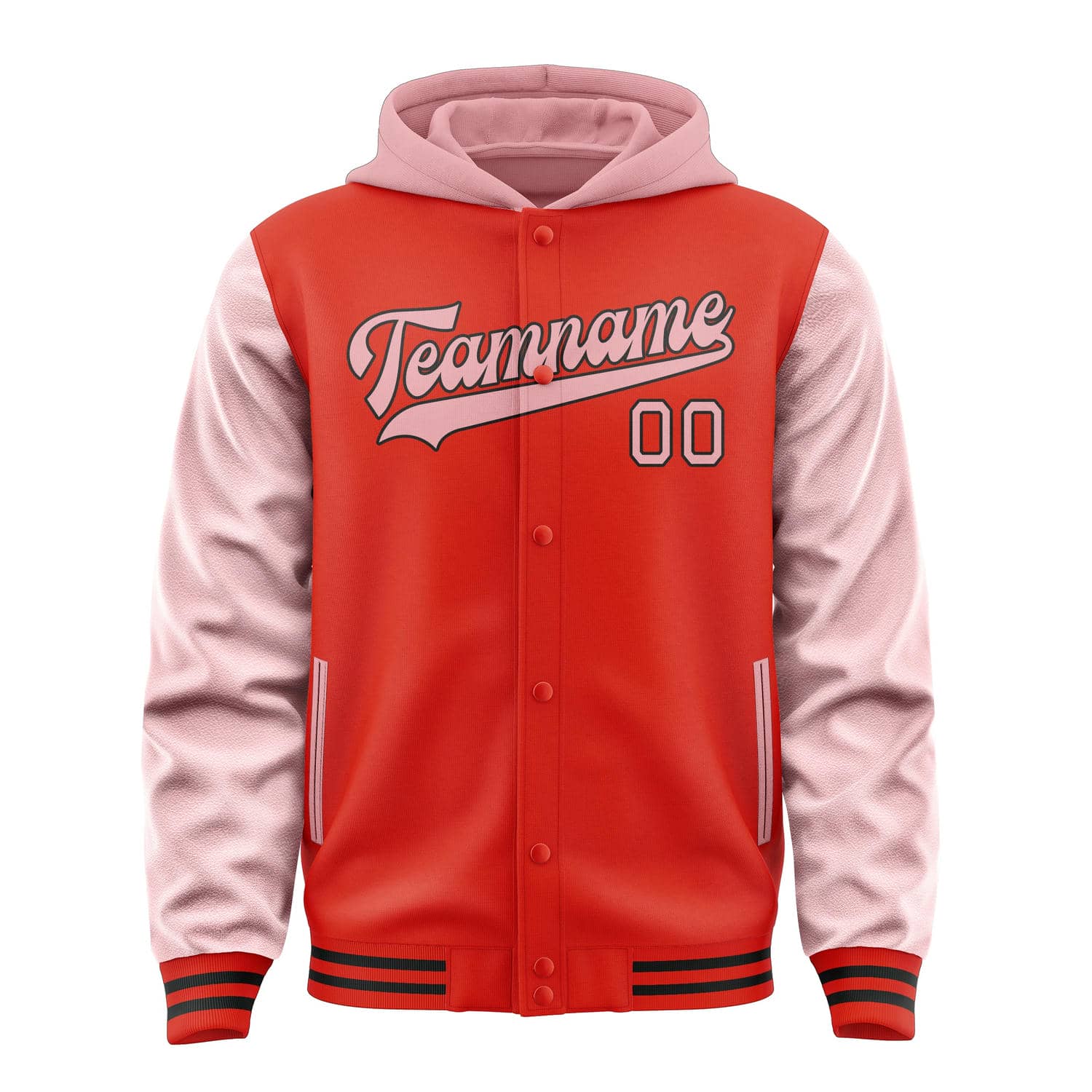 Custom Orange Red Light Pink Jacket