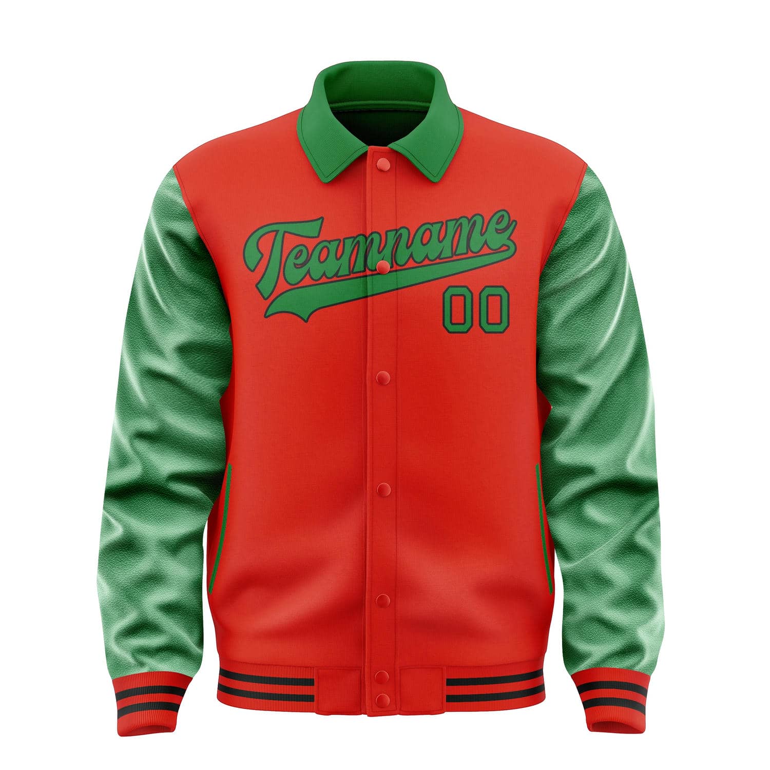 Custom Orange Red Emerald Green Jacket