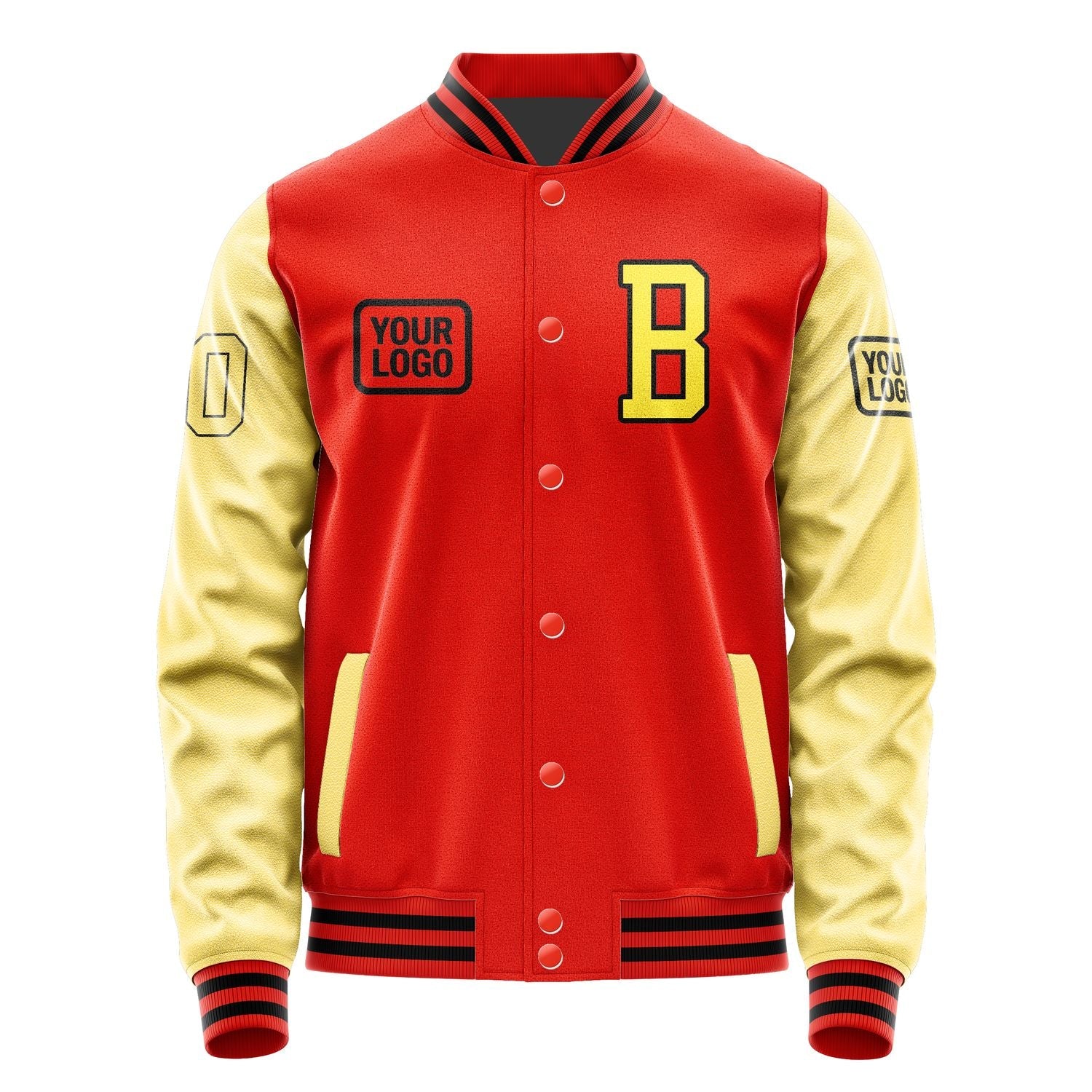 Custom Orange Red Light Yellow Jacket JA121226121717262617