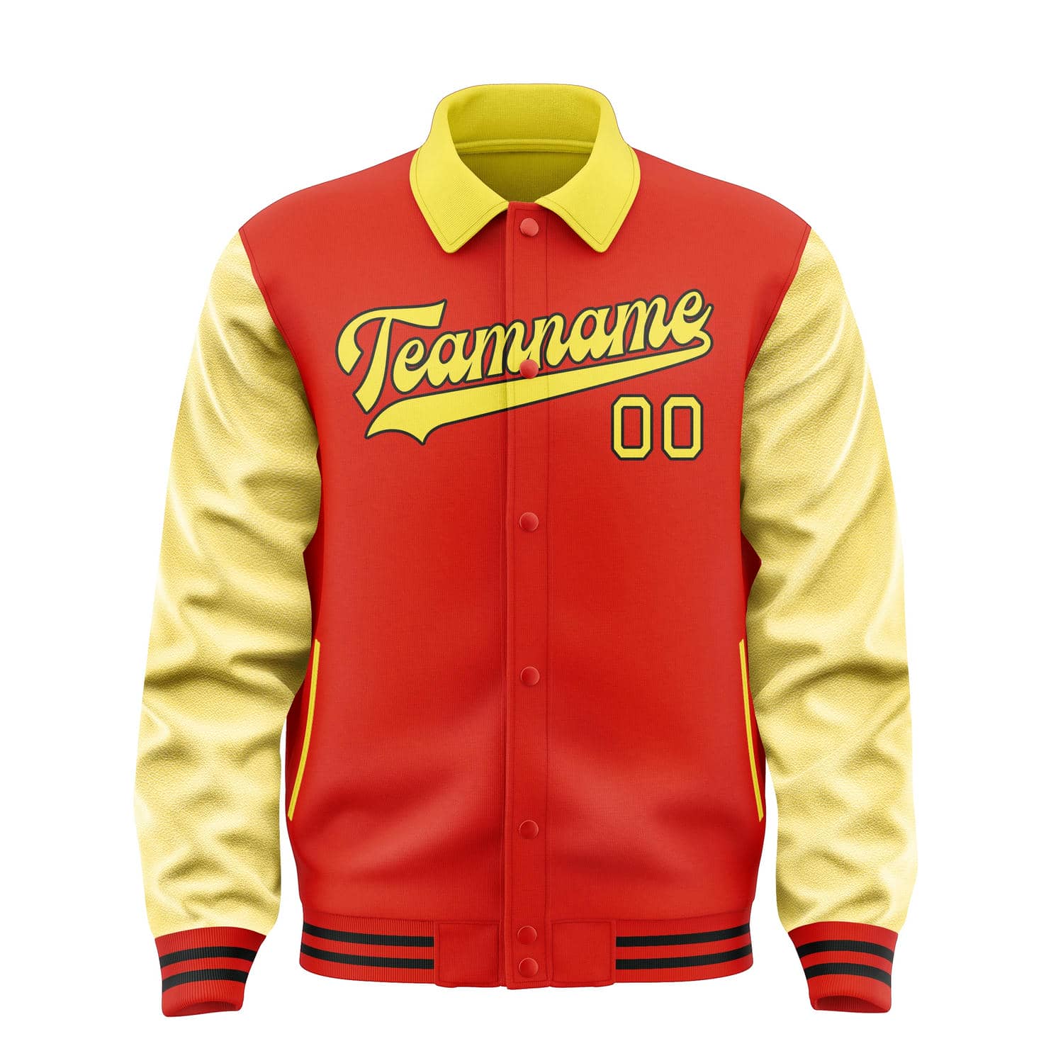 Custom Orange Red Light Yellow Jacket