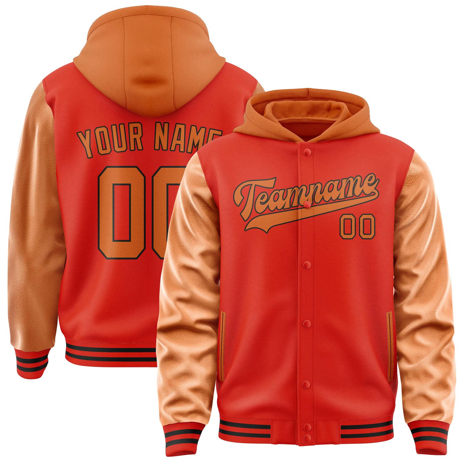 Custom Orange Red Orange Jacket