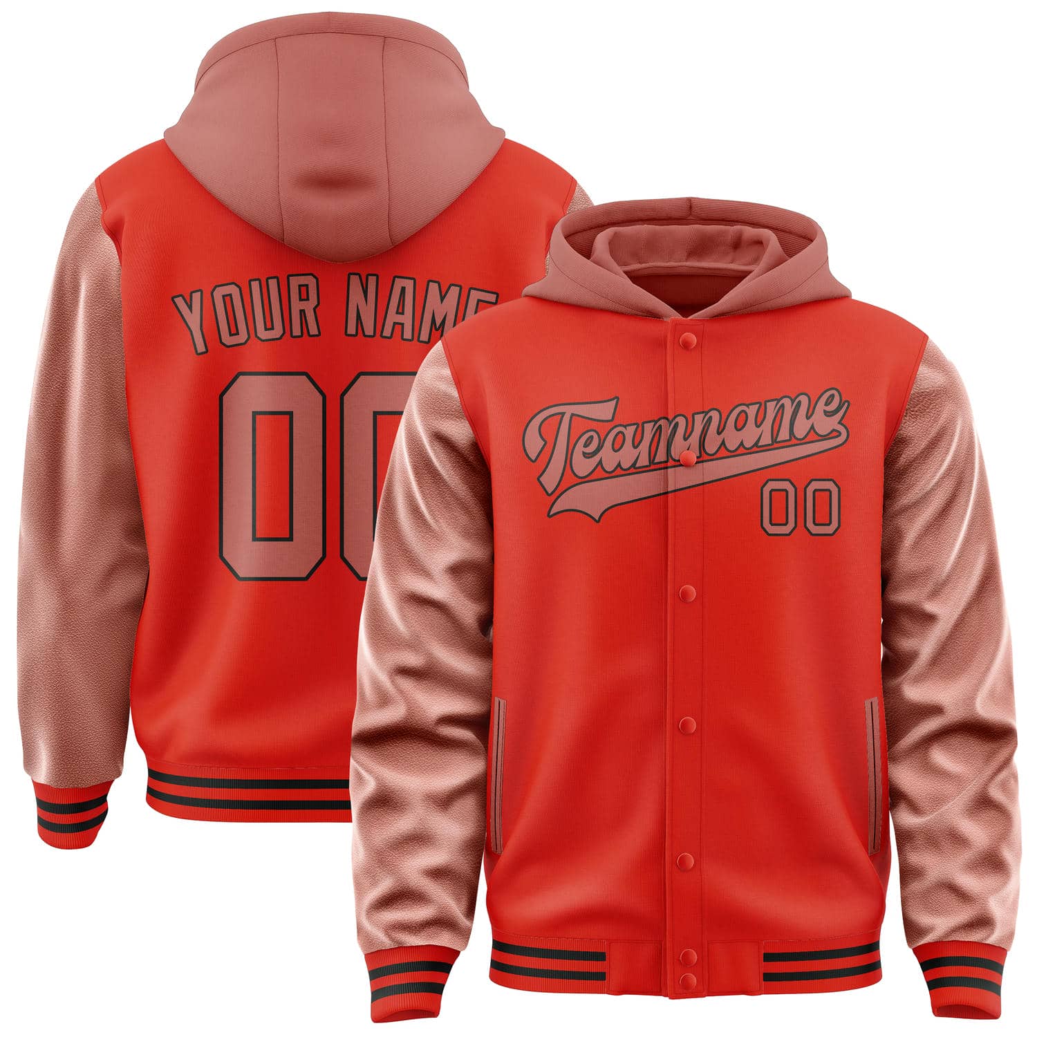 Custom Orange Red Copper Rose Jacket