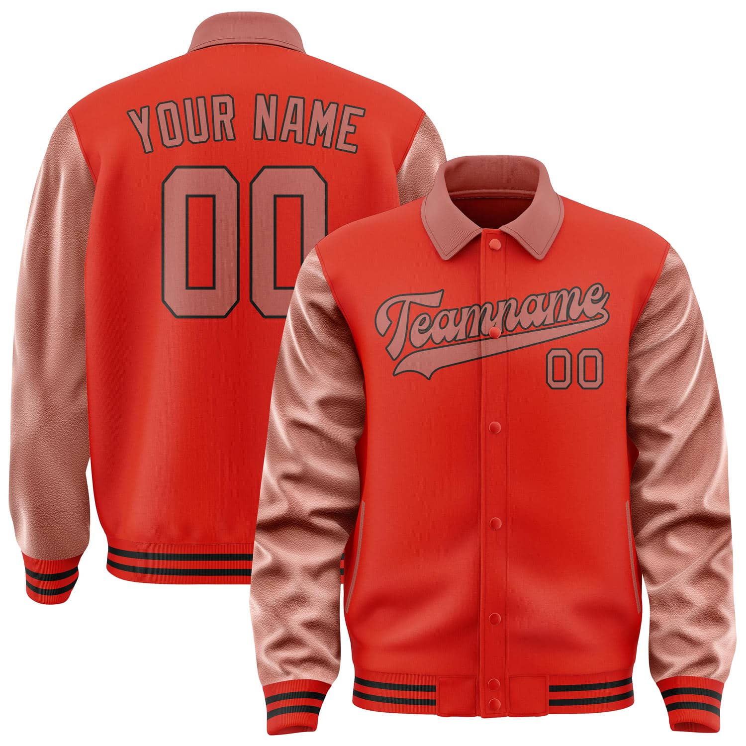 Custom Orange Red Copper Rose Jacket