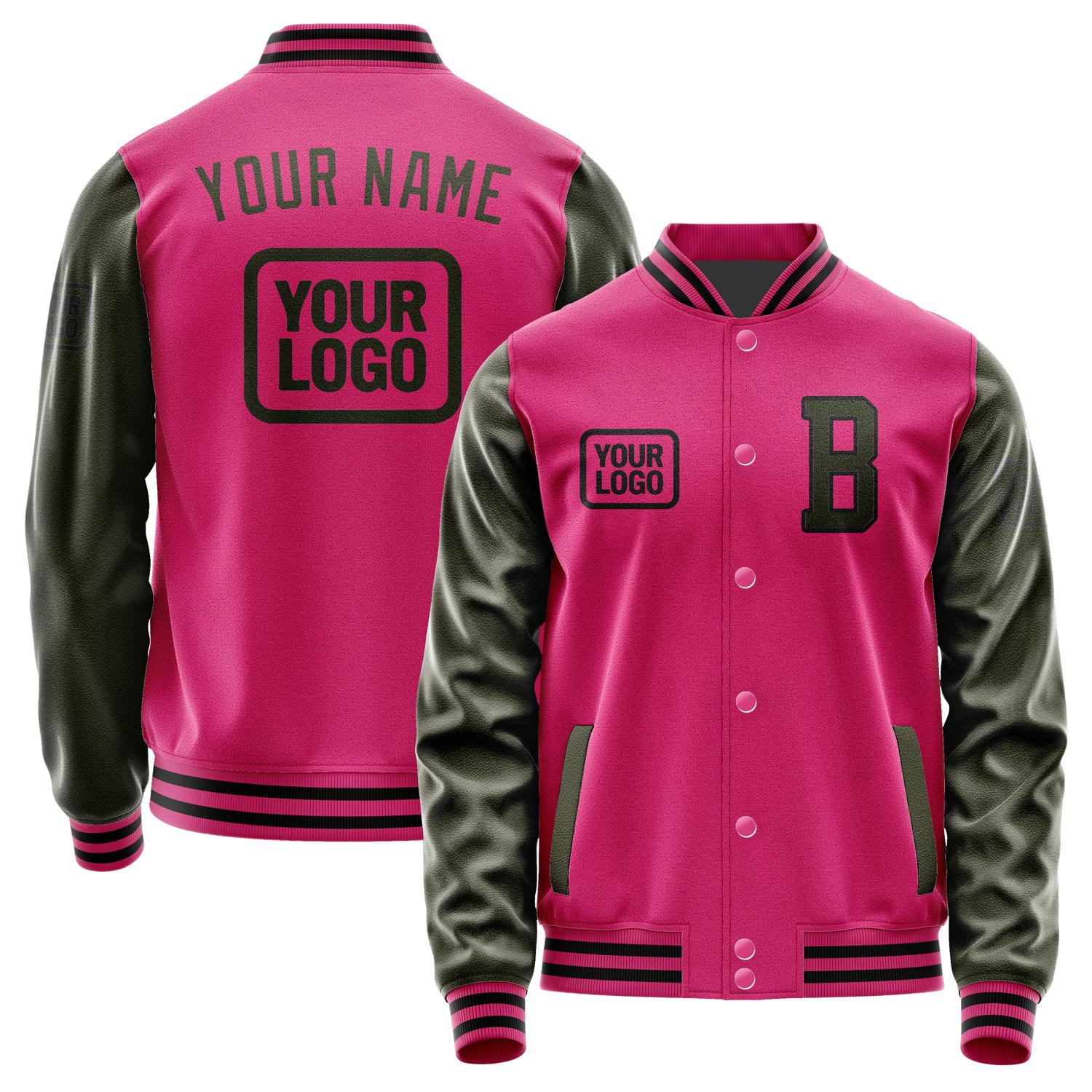 Custom Pink Olive Jacket JA131302131717020217