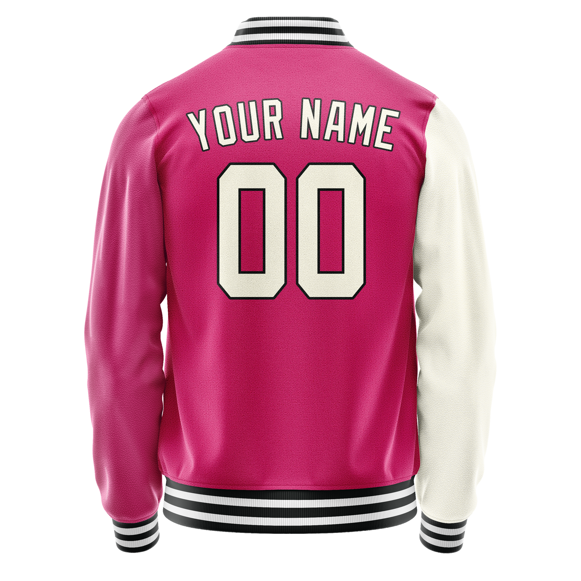 Custom Pink Cream Split Varsity Letterman Jacket JA02240617SH313