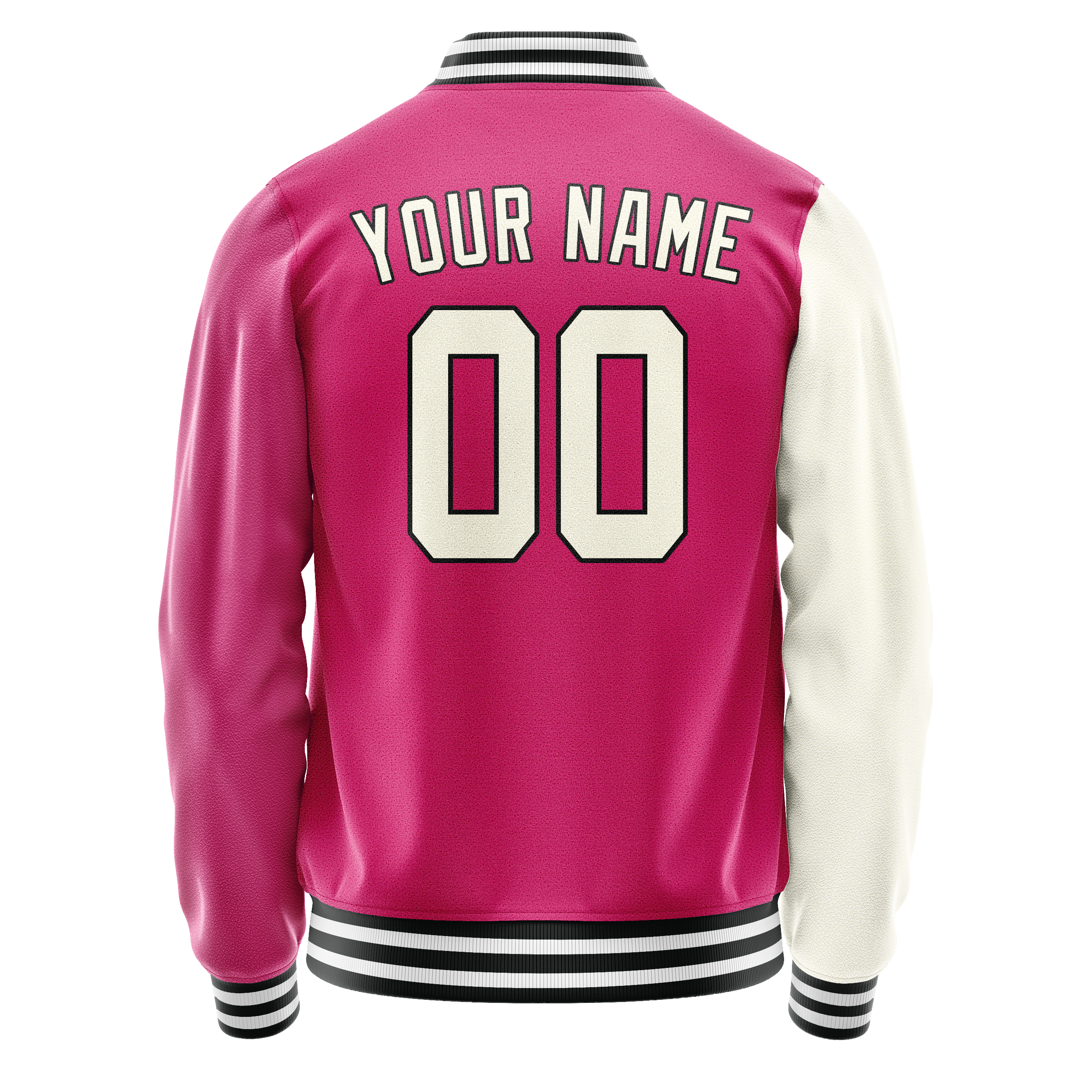 Custom Pink Cream Split Varsity Letterman Jacket JA02240617SH313