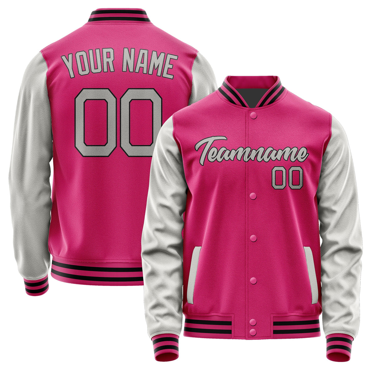 Custom Pink Gray Jacket JA1313041317B21704