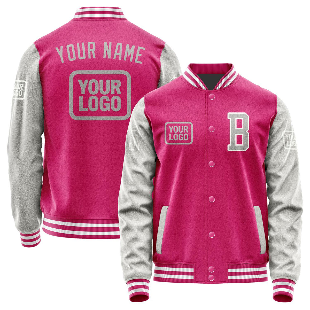 Custom Pink Gray Jacket JA131304131818040418