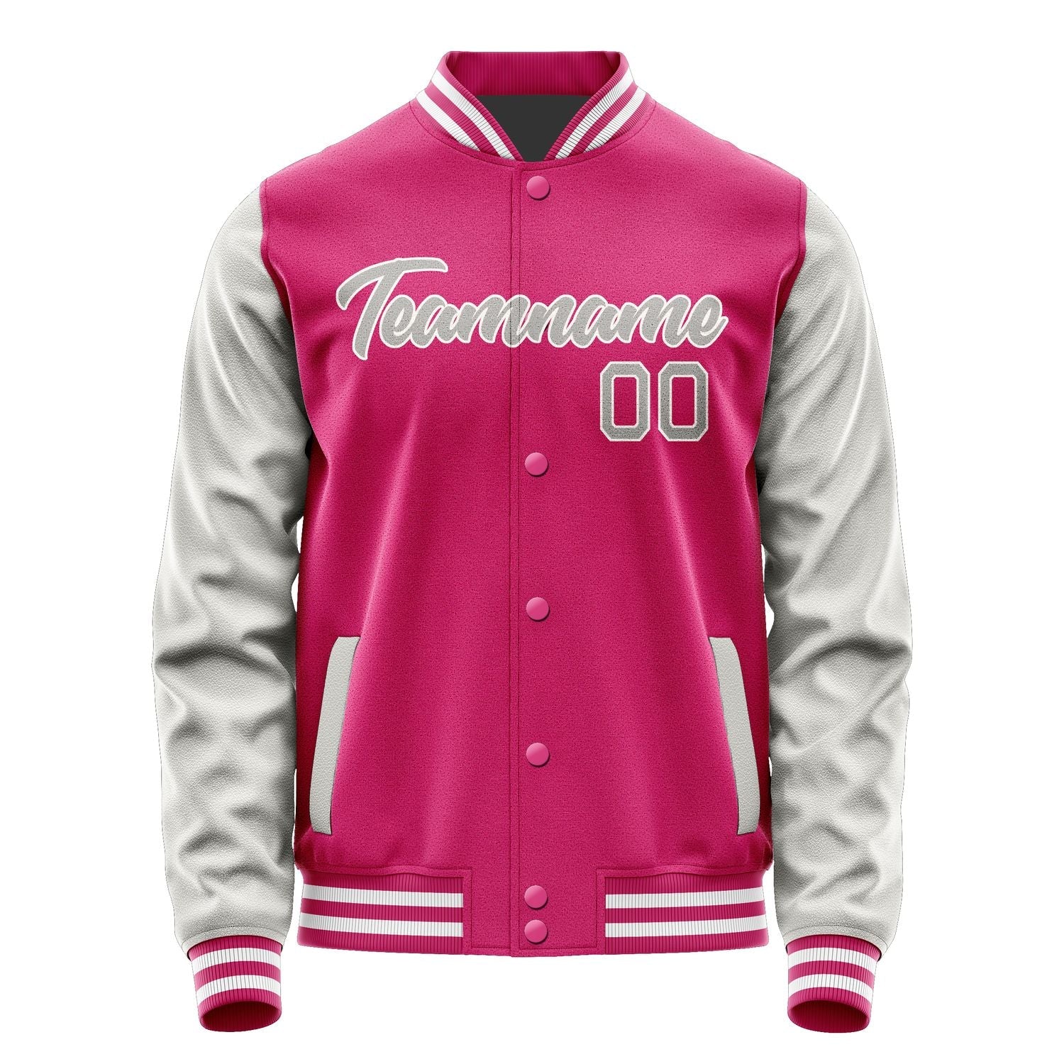 Custom Pink Gray Jacket JA1313041318B21804