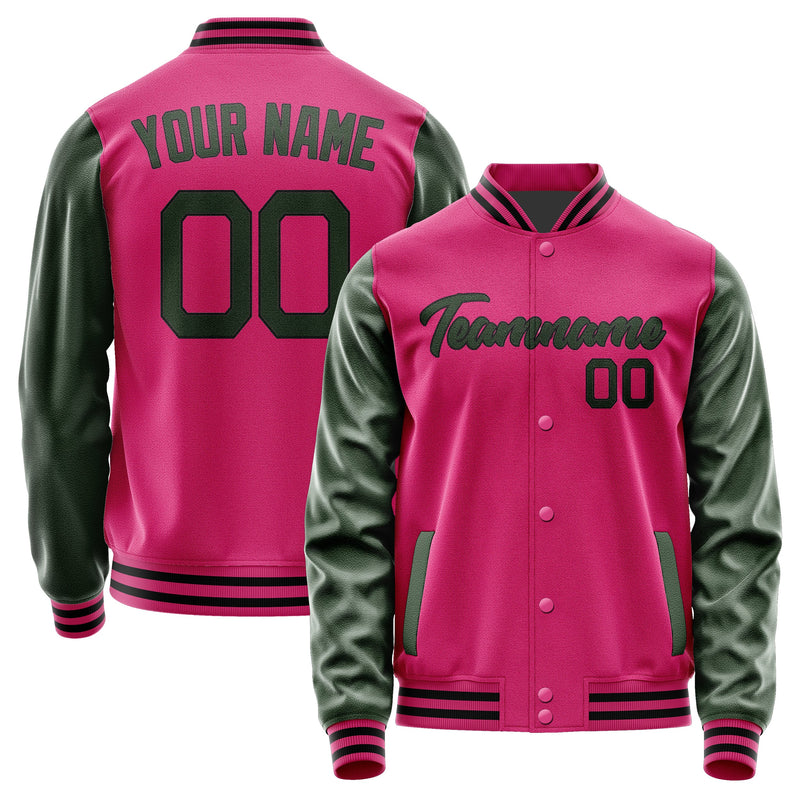 Custom Pink Dark Green Jacket JA1313061317B21706