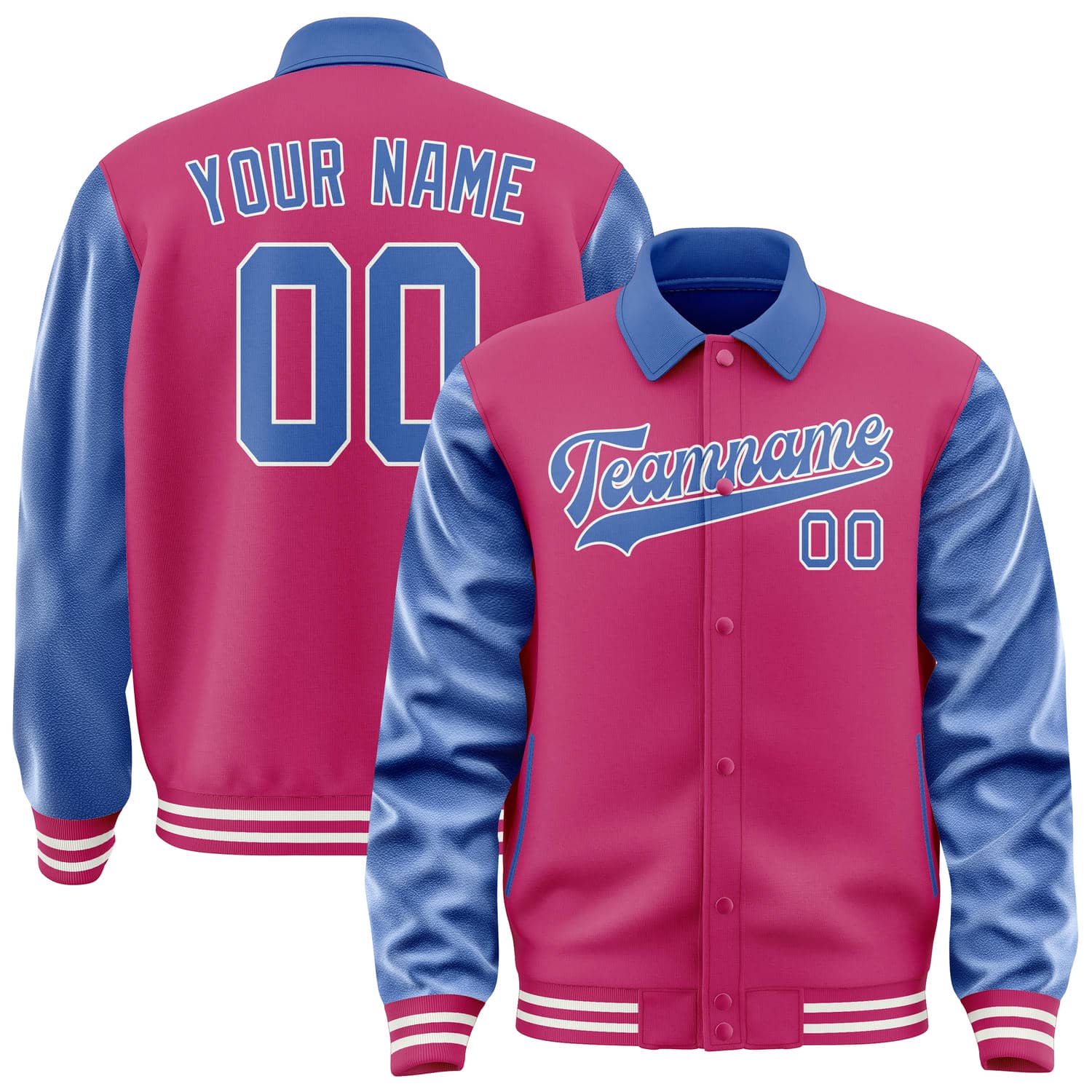 Custom Pink Sky Blue Jacket