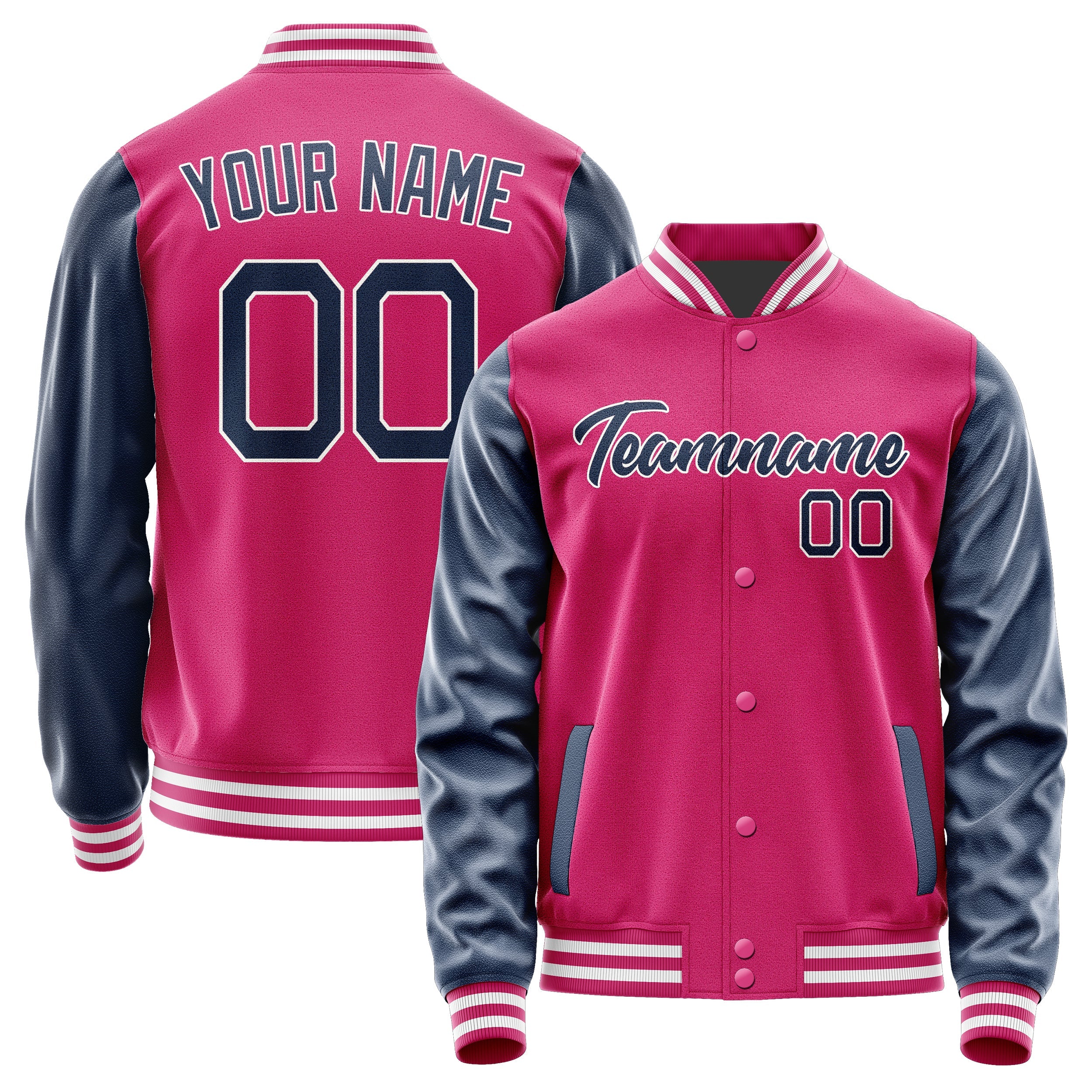 Custom Pink Blue Jacket JA1313101318B21810