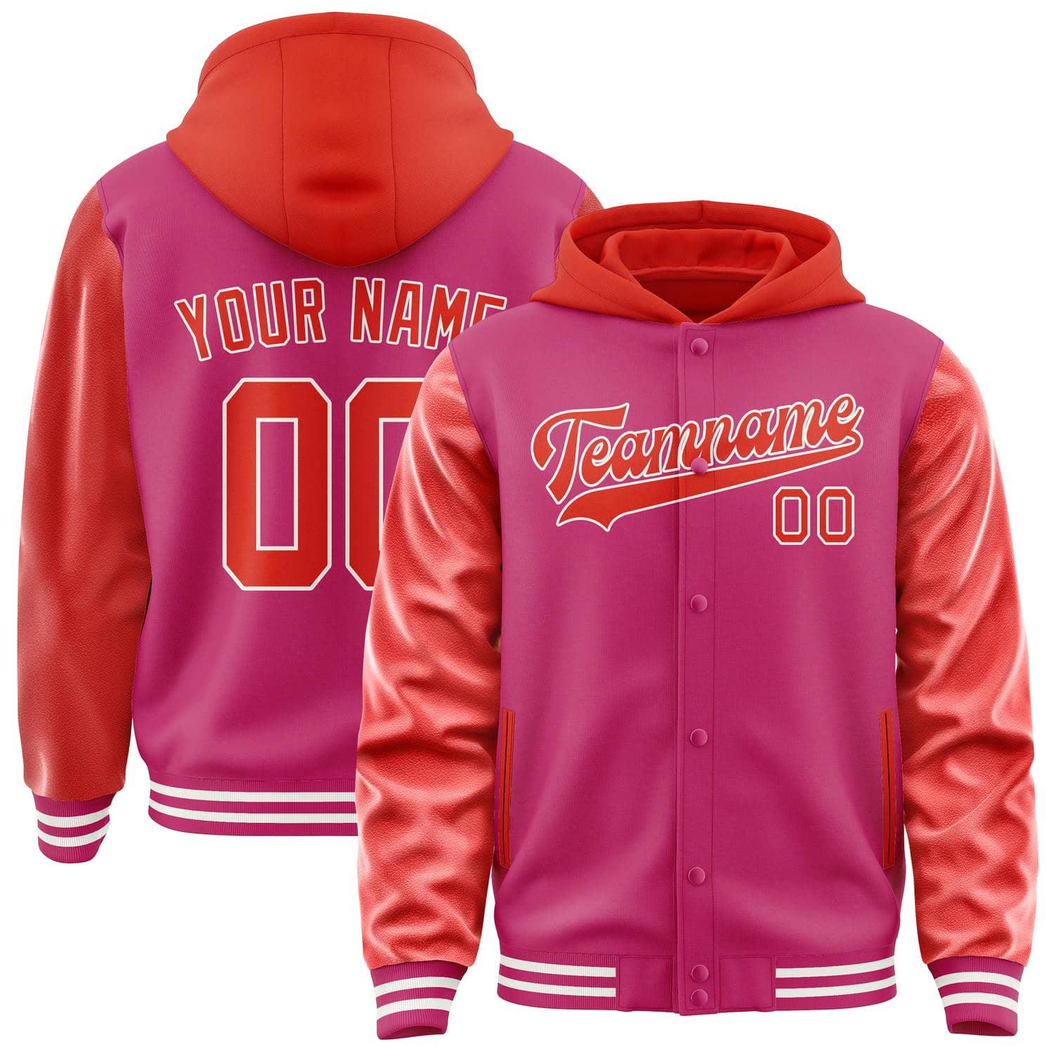 Custom Pink Orange Red Jacket