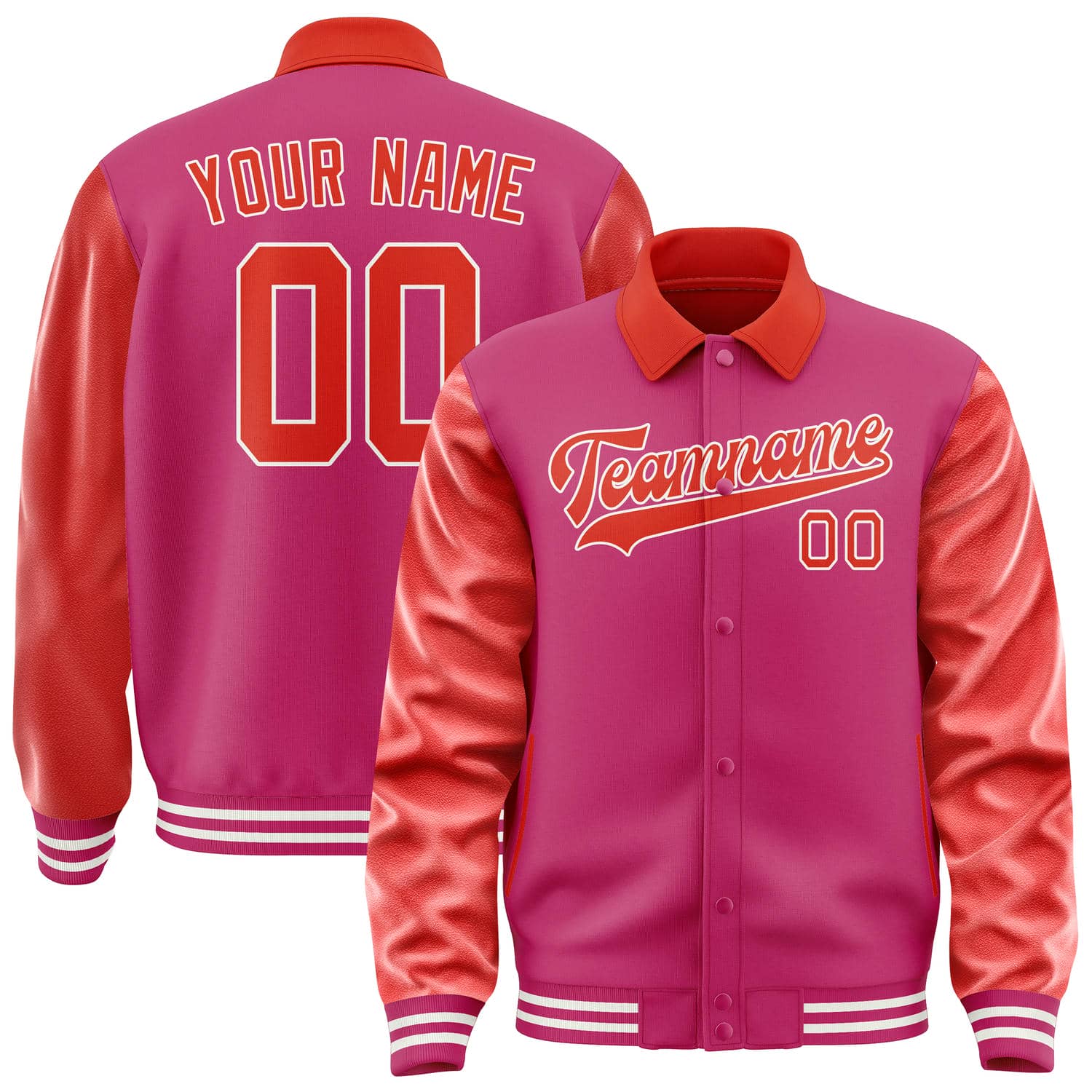 Custom Pink Orange Red Jacket