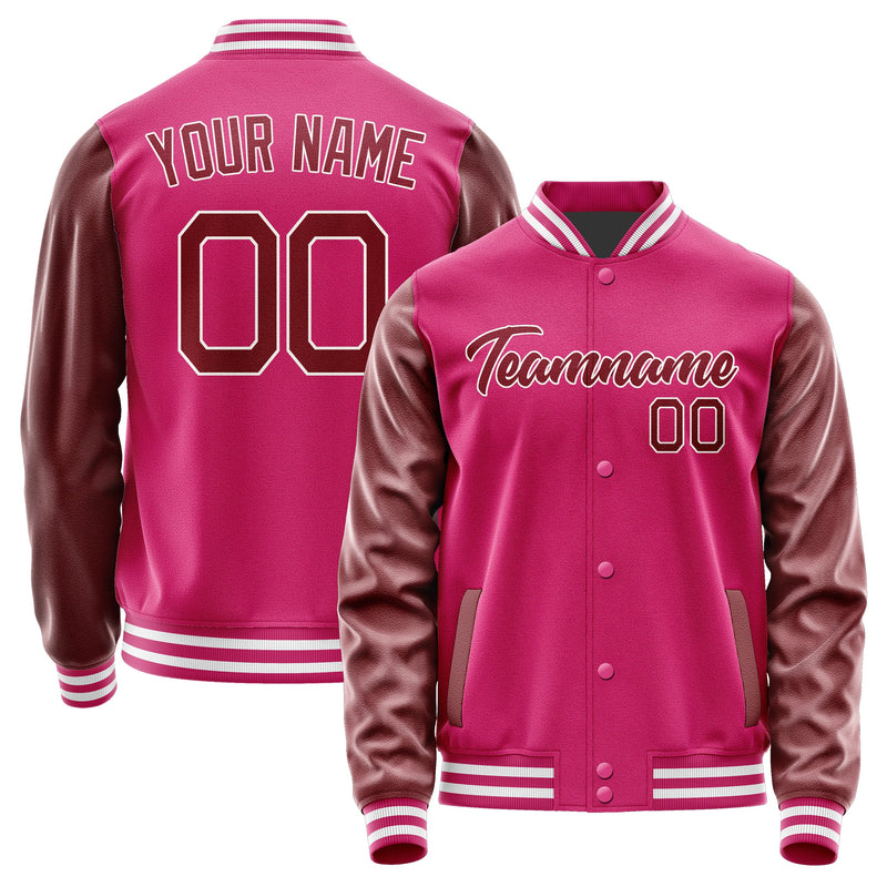 Custom Pink Crimson Red Jacket JA1313151318B21815