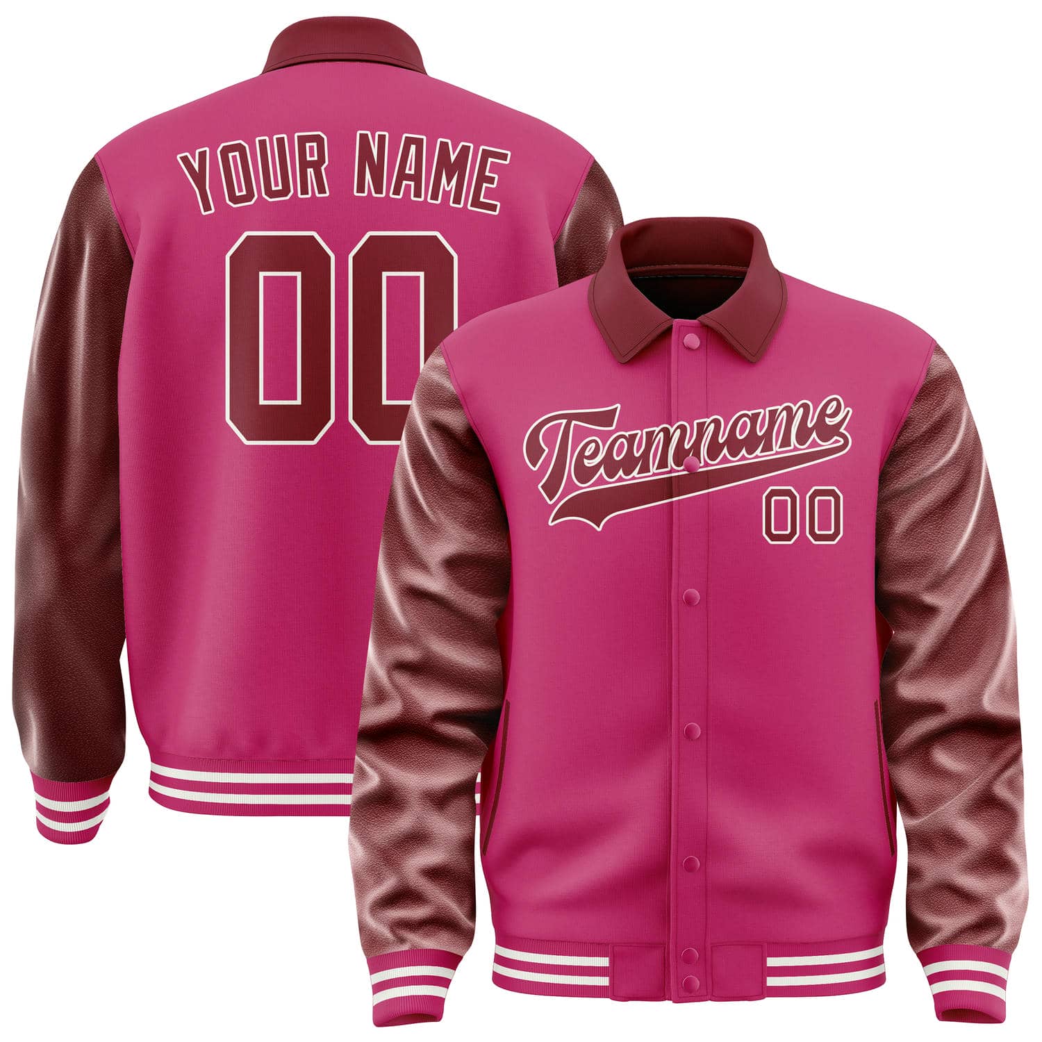 Custom Pink Crimson Red Jacket