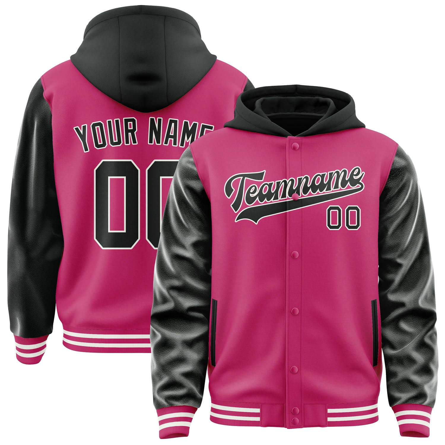 Custom Pink Black Jacket